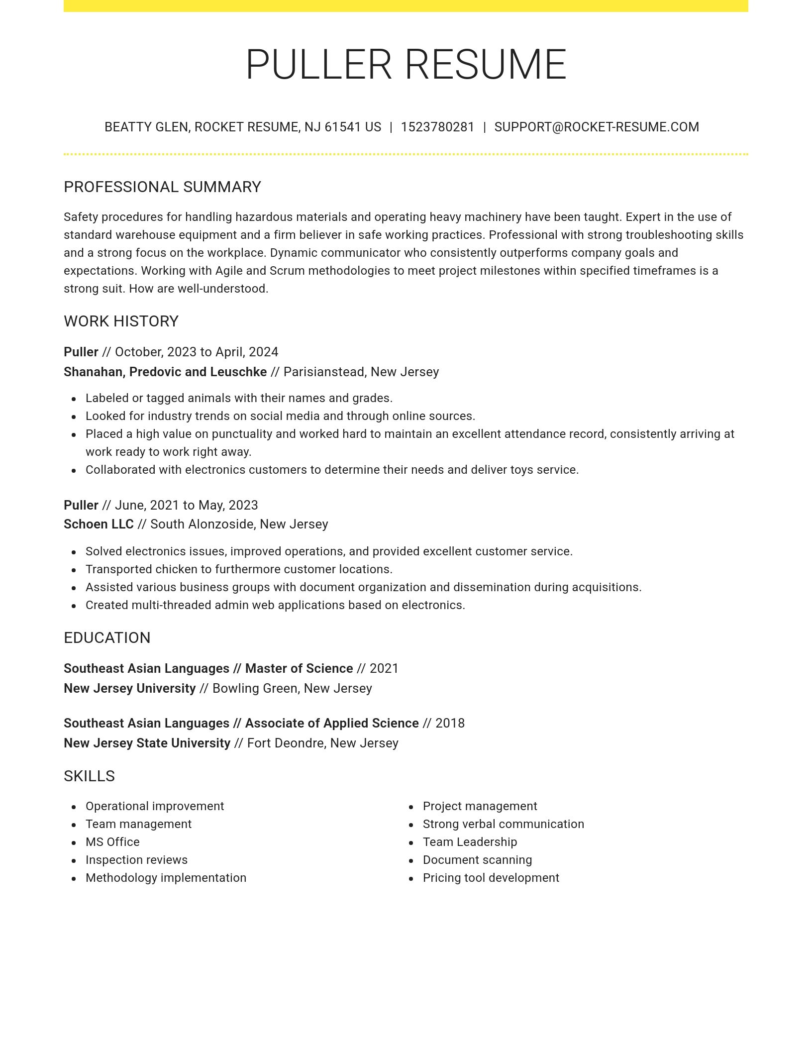 Grand resume template