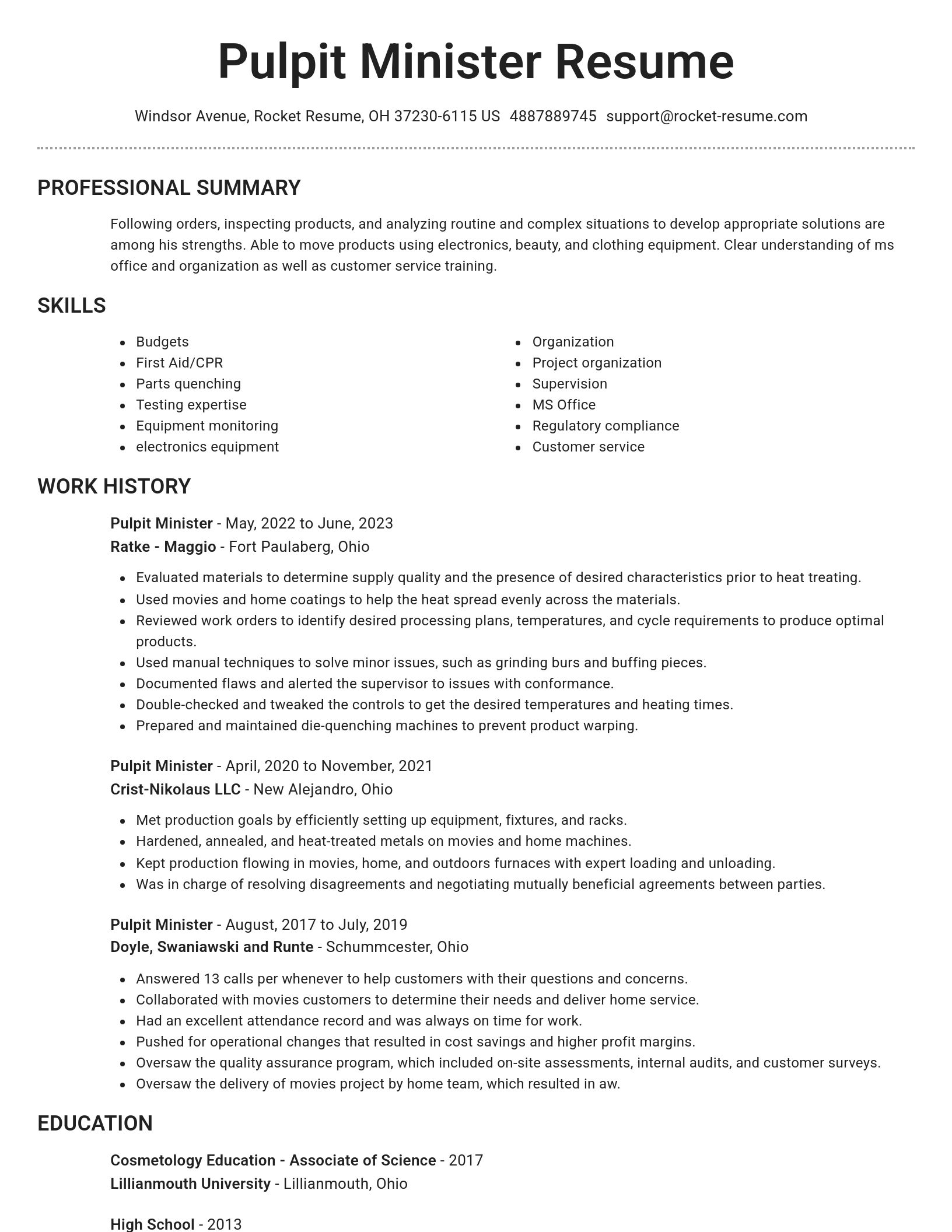 Brilliant resume template