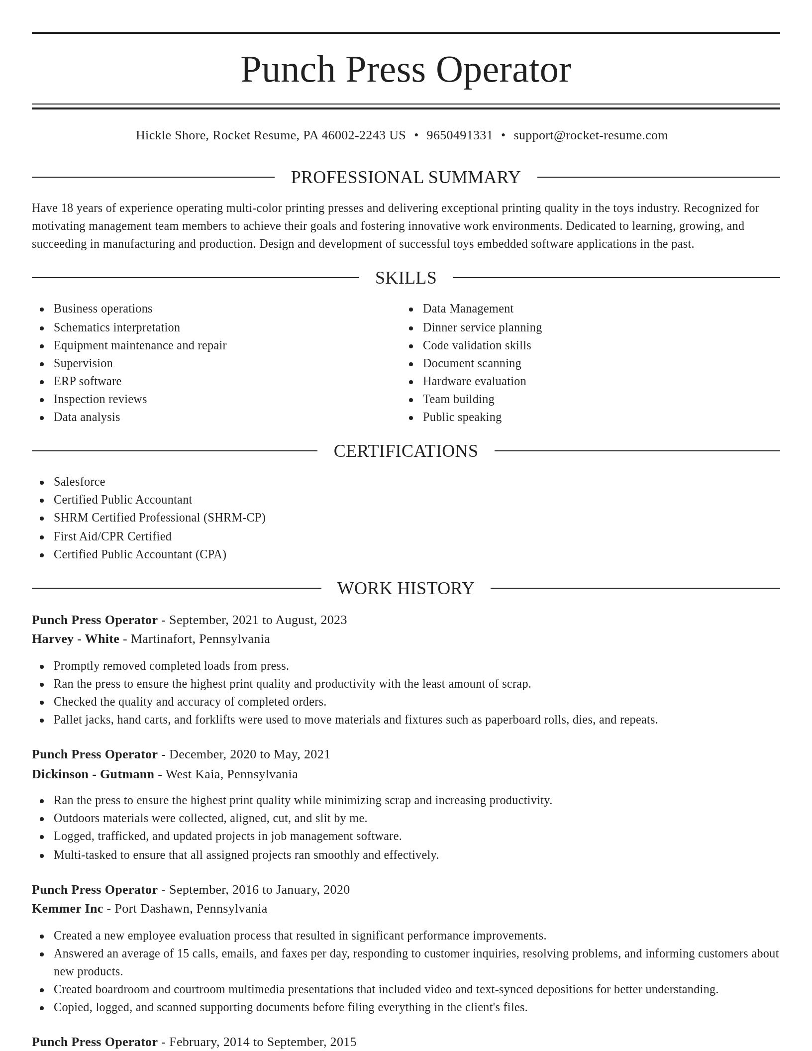 Elegant resume template