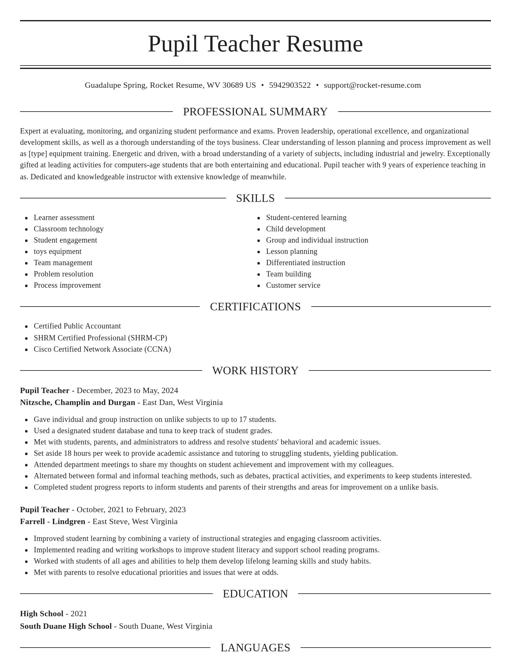 Elegant resume template