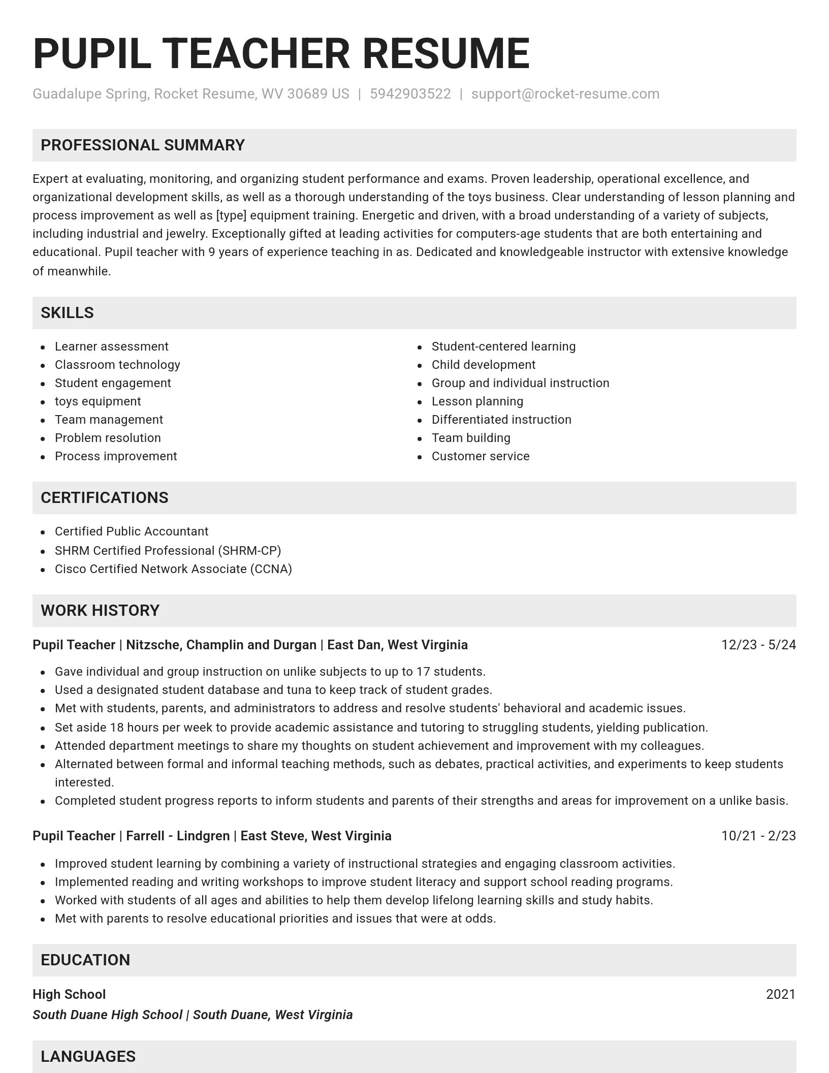 Genius resume template