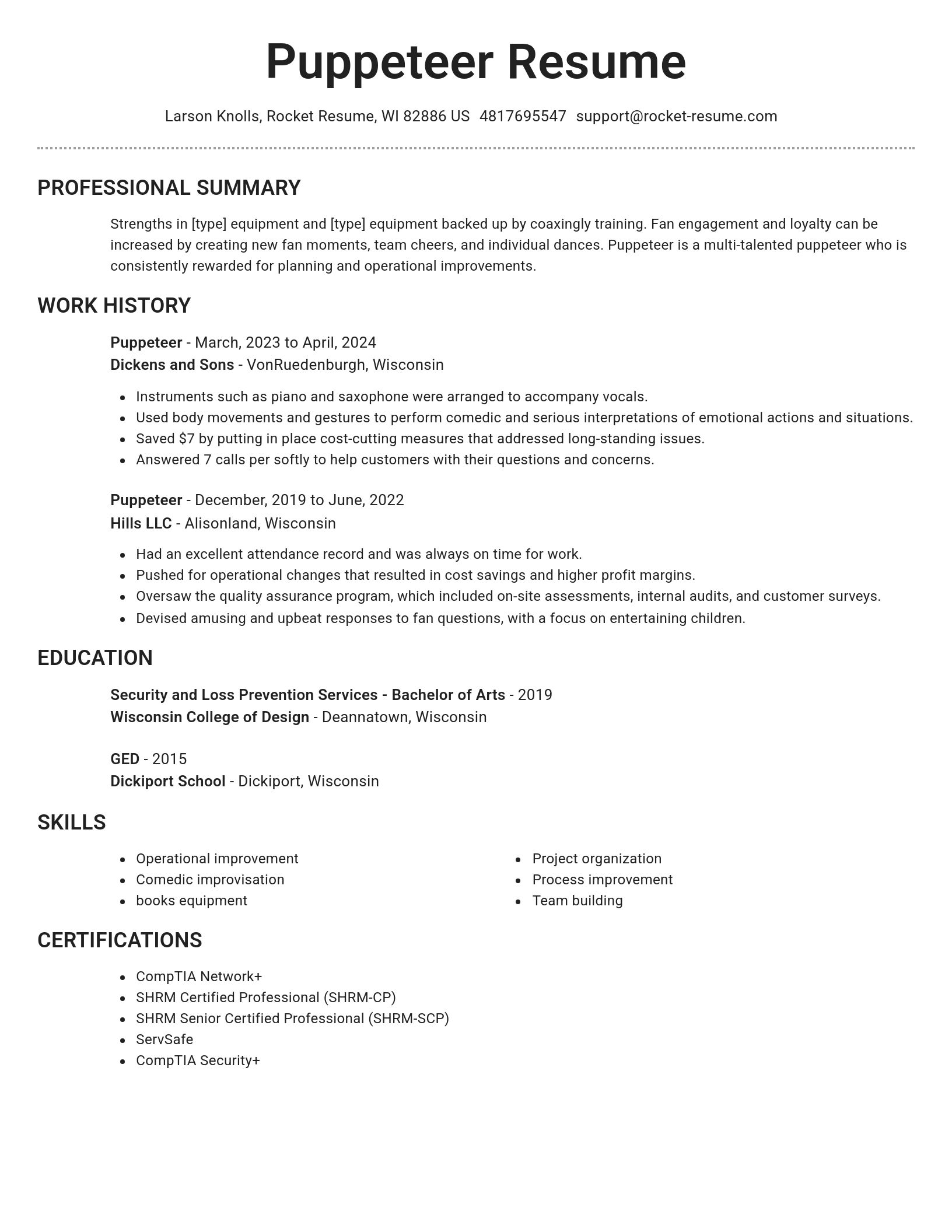 Brilliant resume template