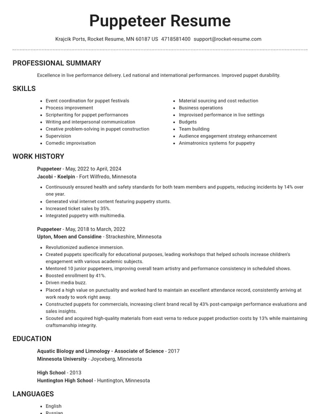 Brilliant resume template