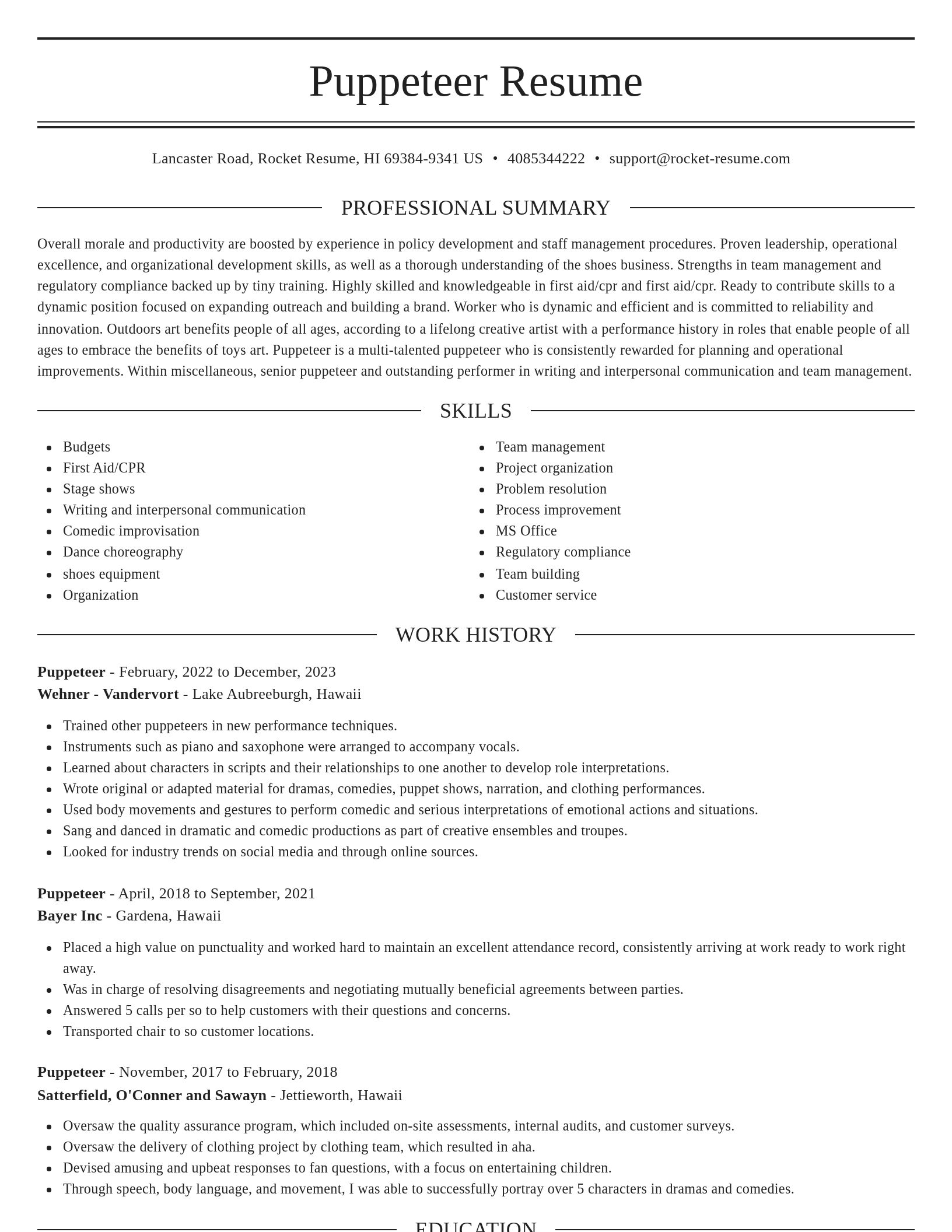 Elegant resume template