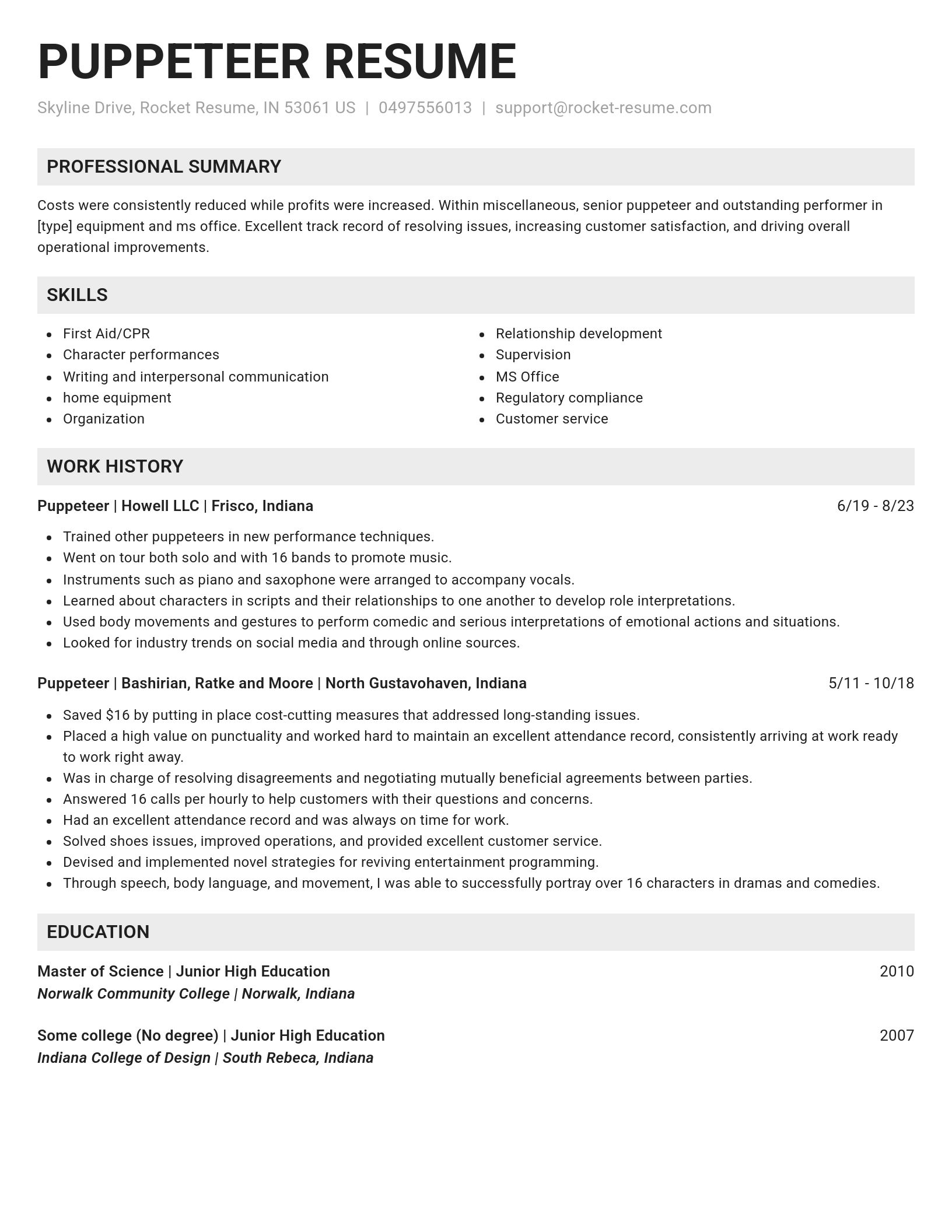 Genius resume template