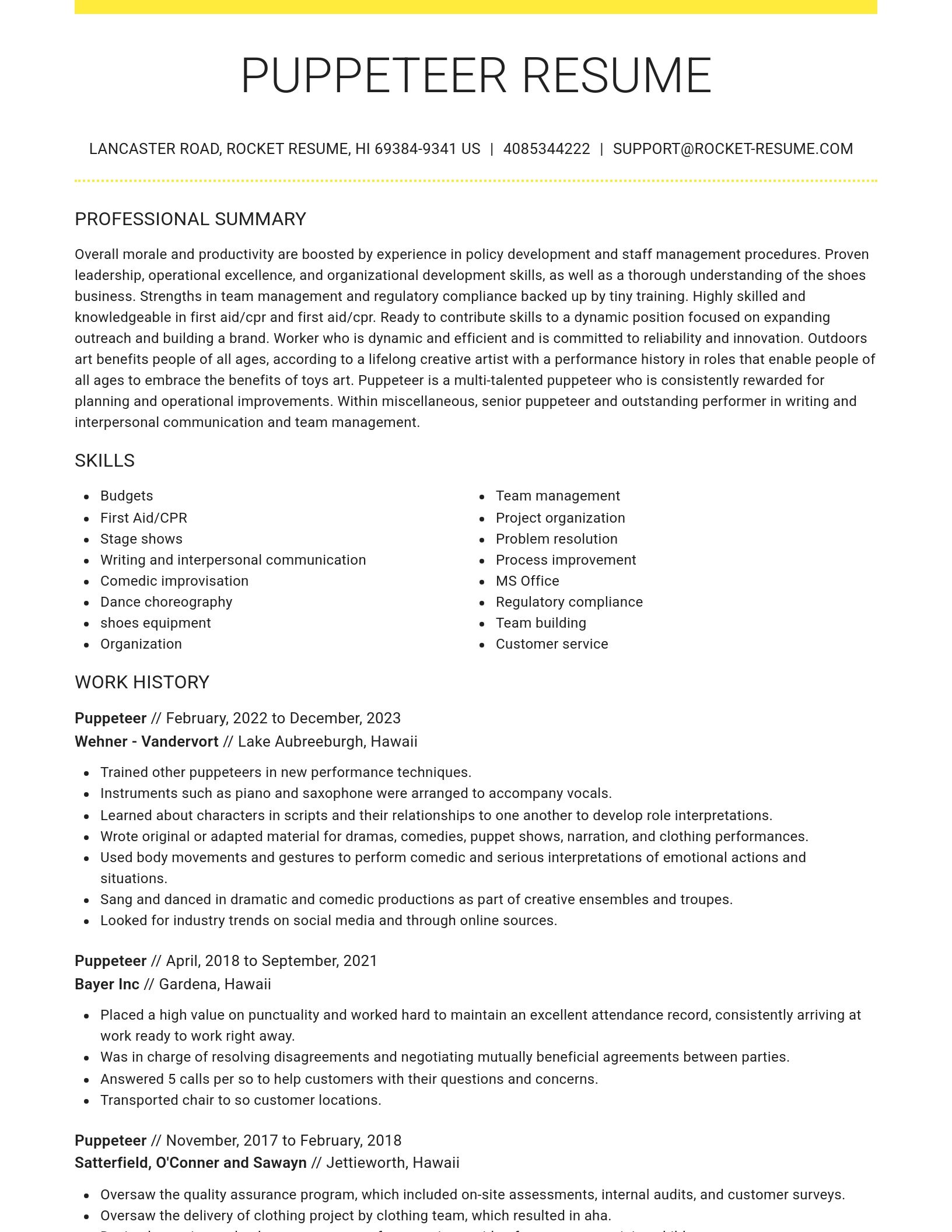 Grand resume template
