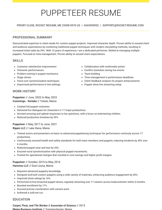 Grand resume template