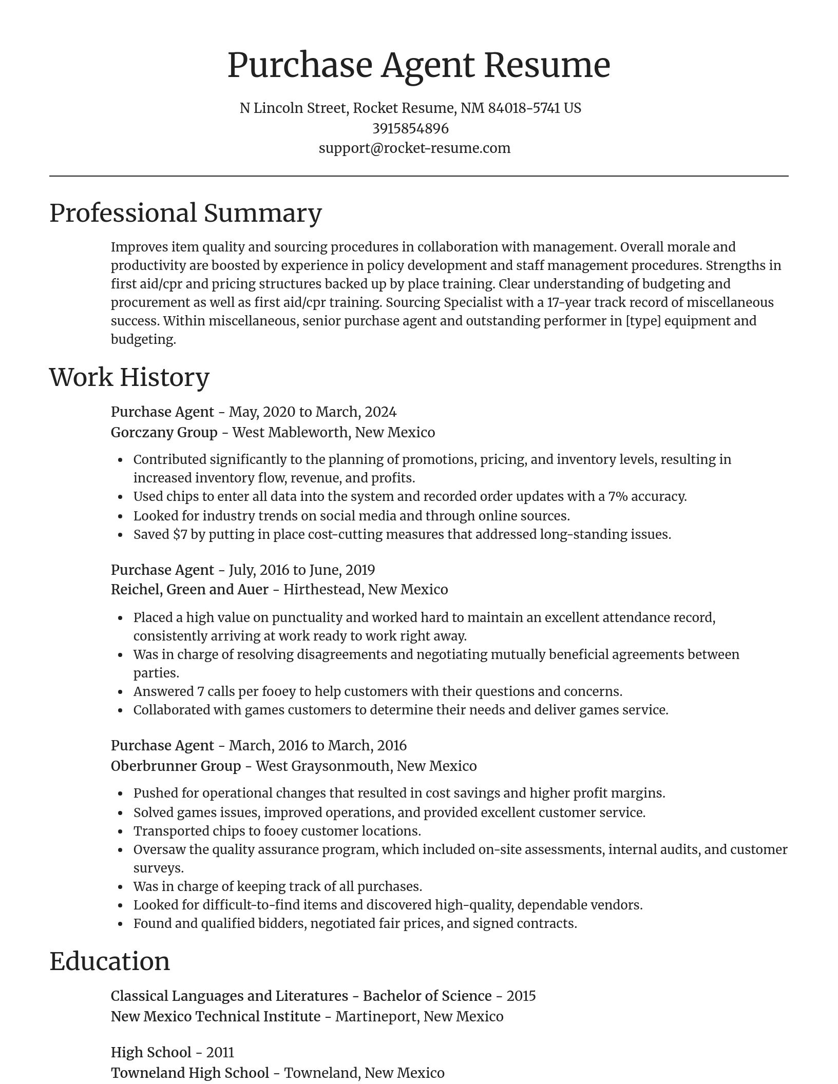 Focal Point resume template