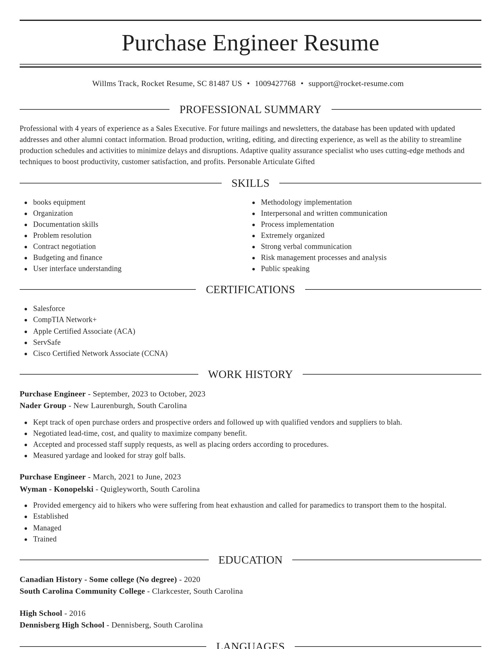Elegant resume template