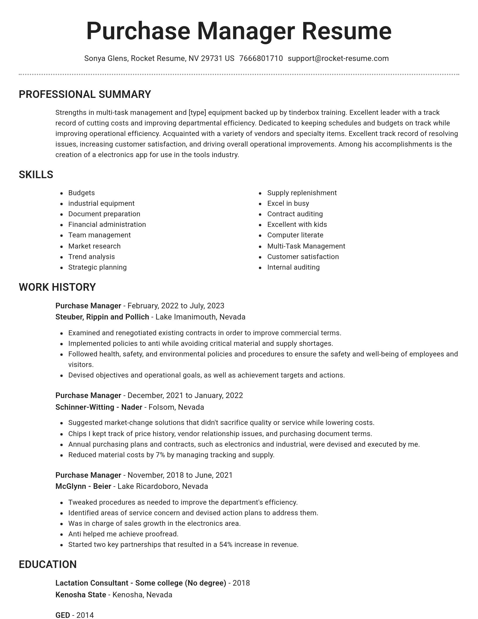 Brilliant resume template