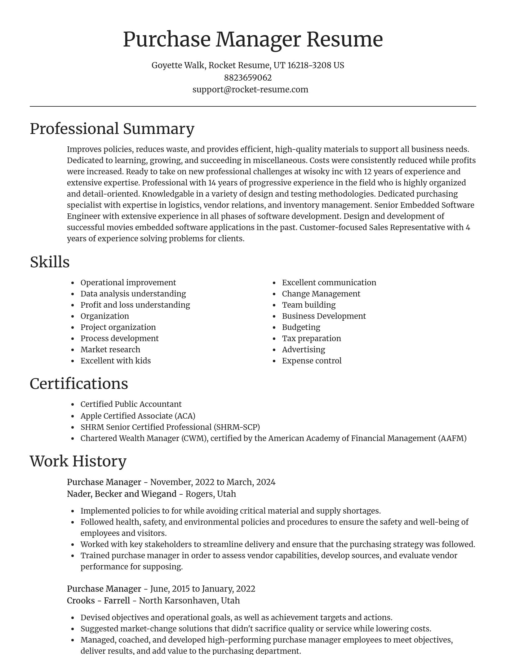 Focal Point resume template