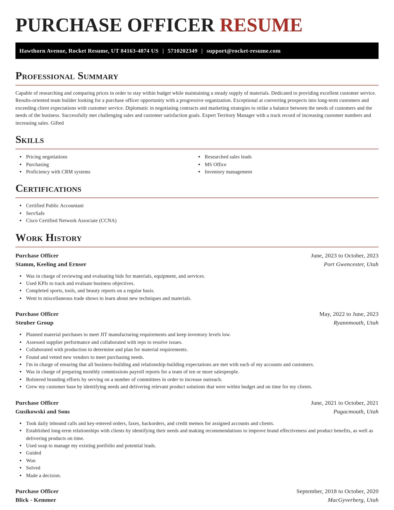 Exquisite resume template