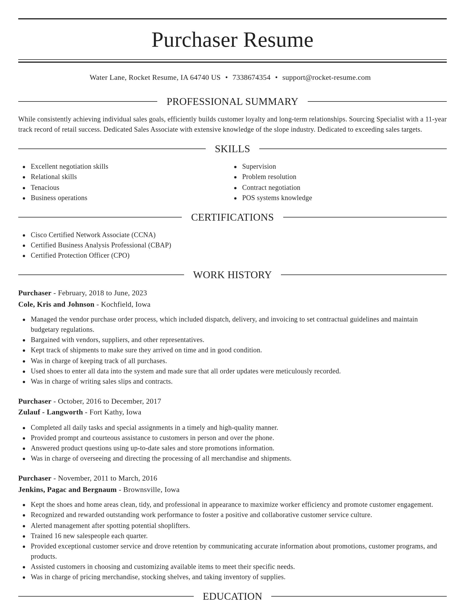 Elegant resume template