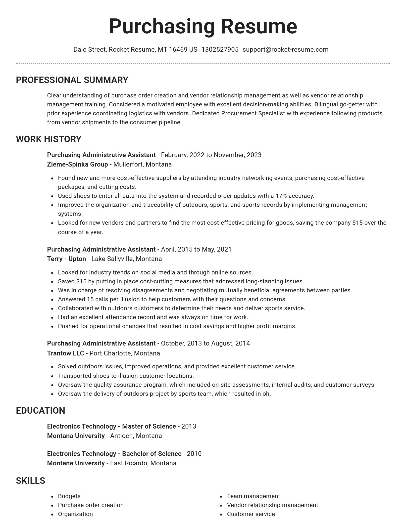 Brilliant resume template