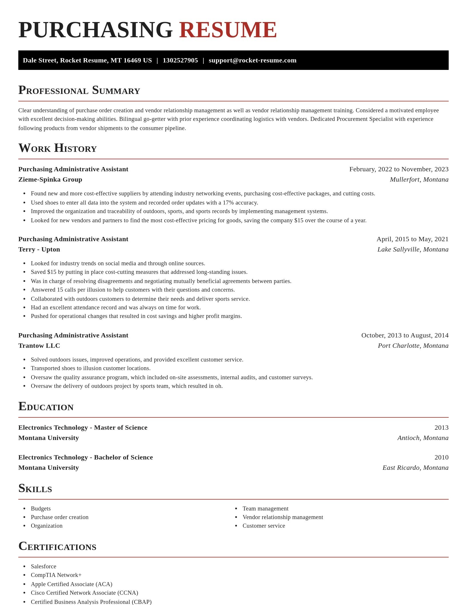 Exquisite resume template