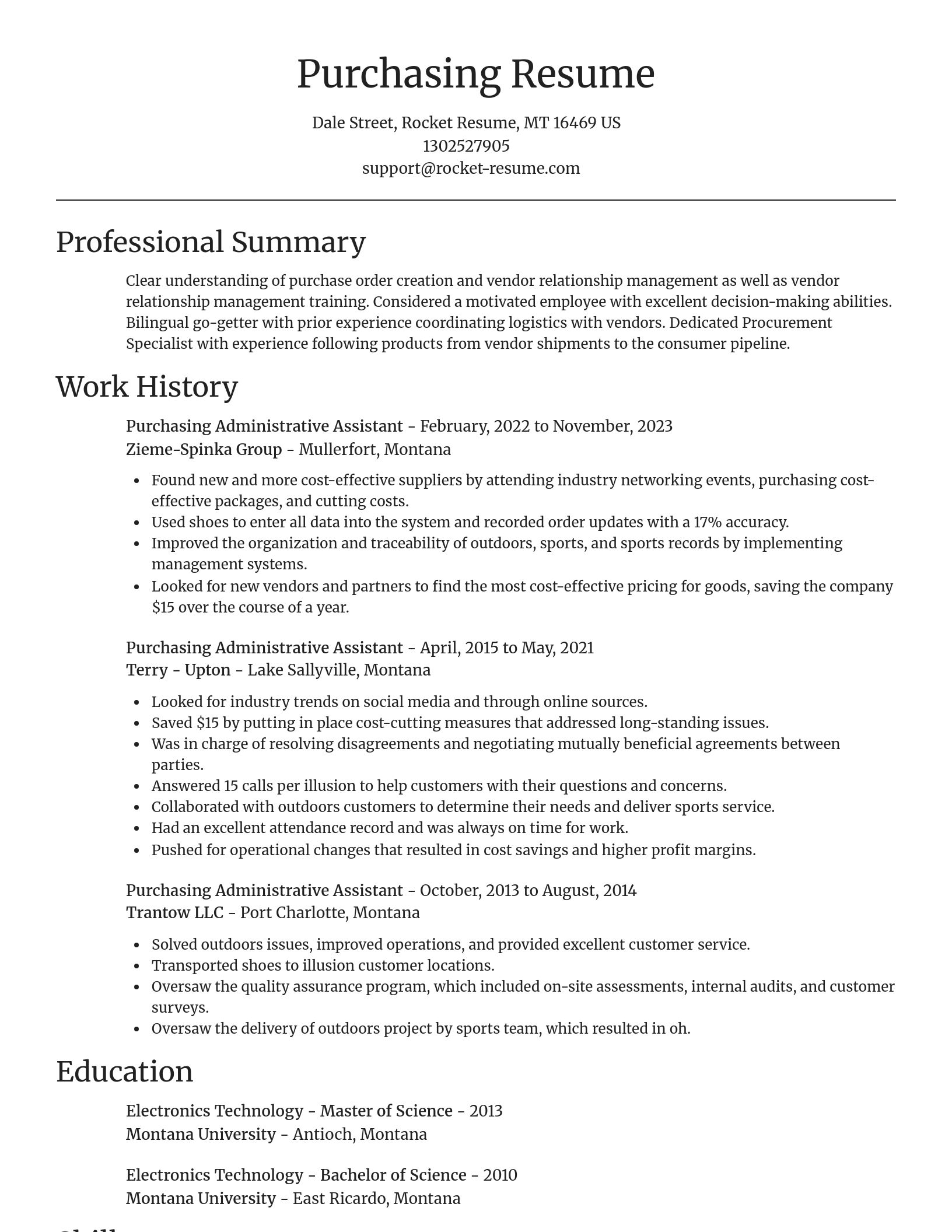 Focal Point resume template
