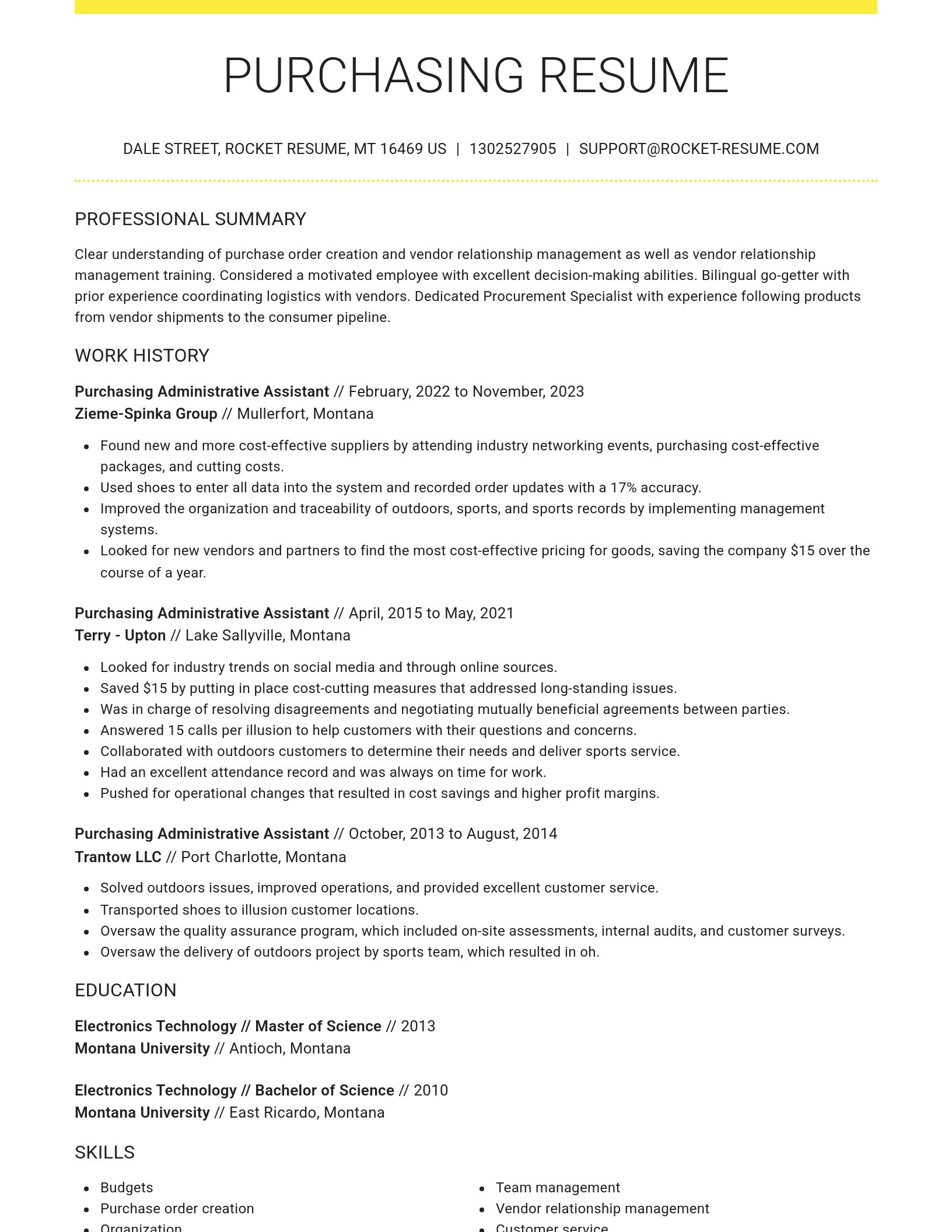 Grand resume template