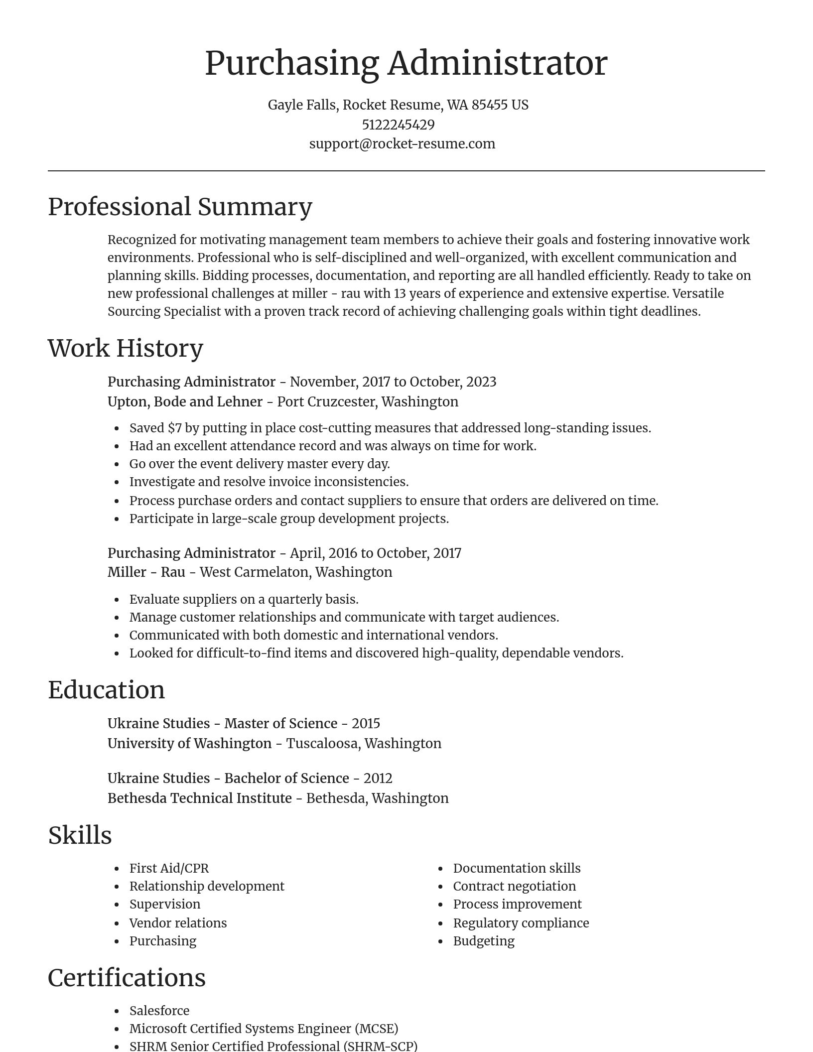 Focal Point resume template