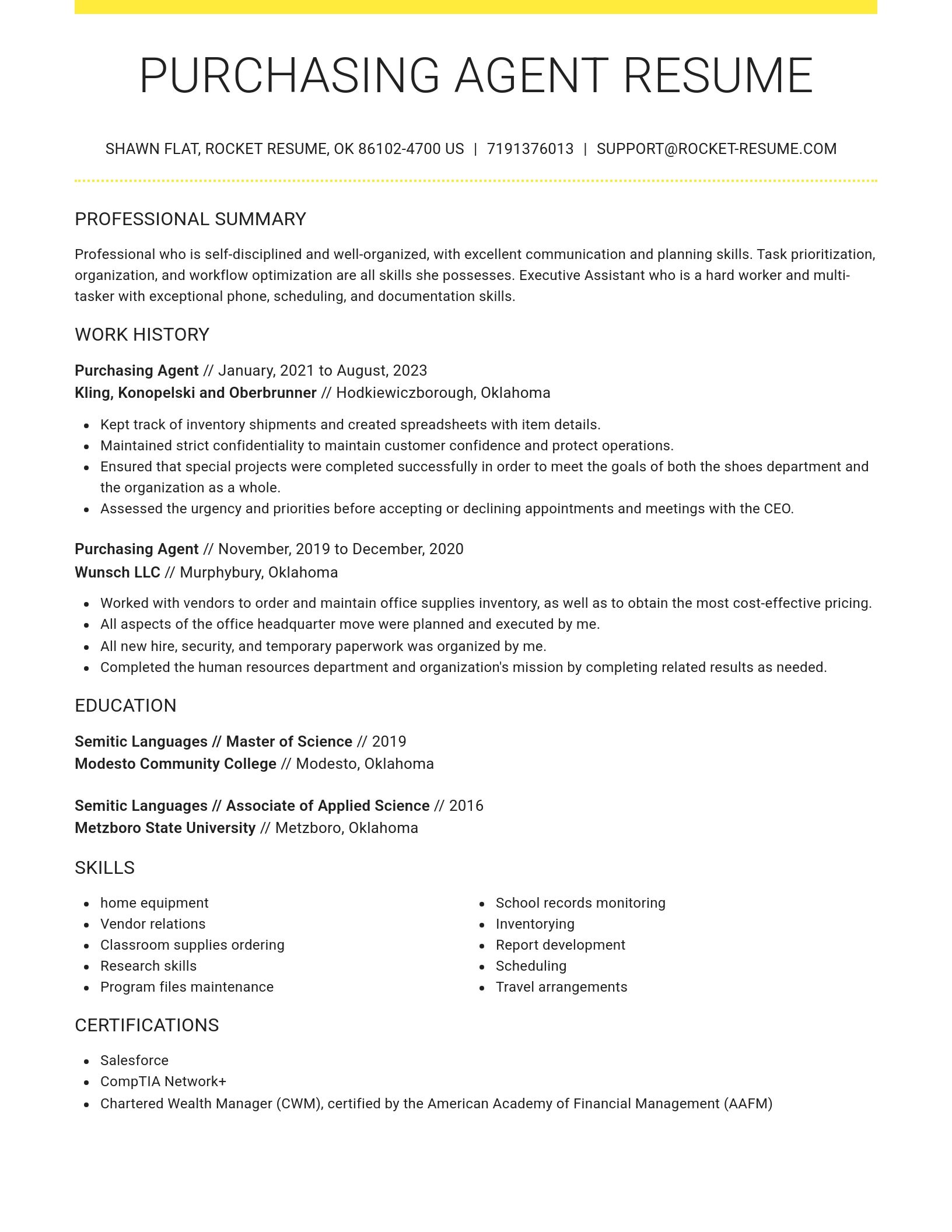 Grand resume template