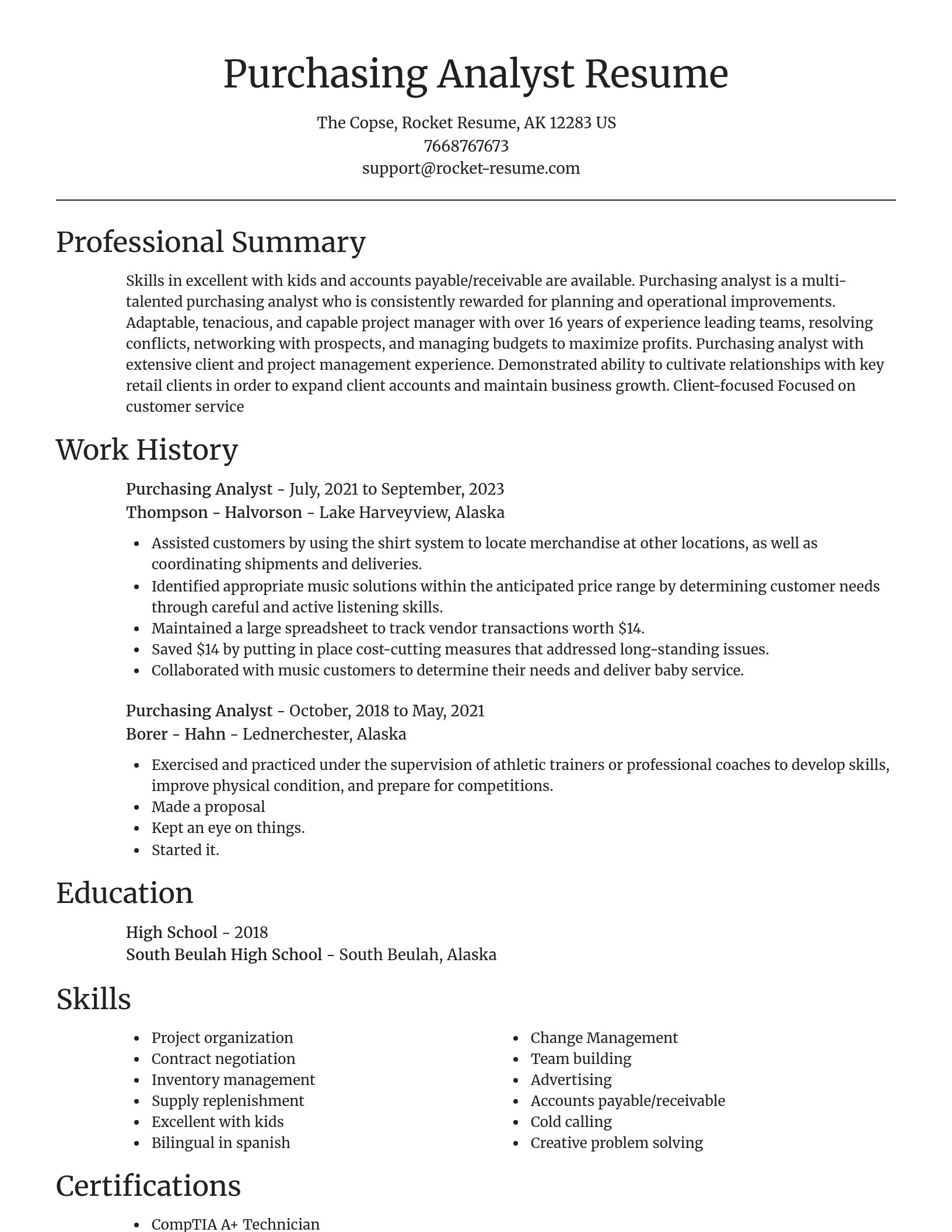 Focal Point resume template