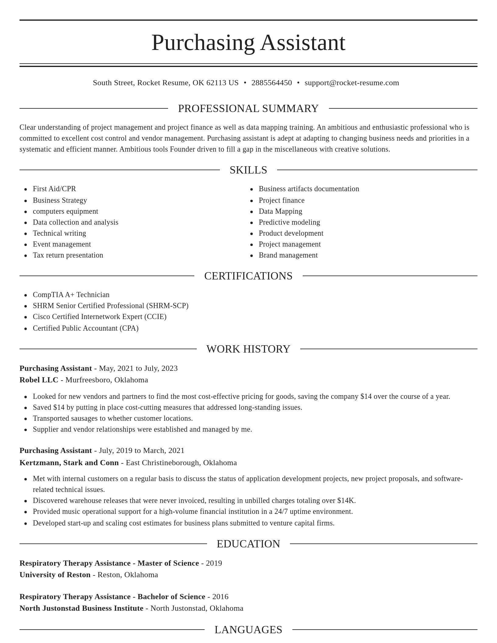 Elegant resume template
