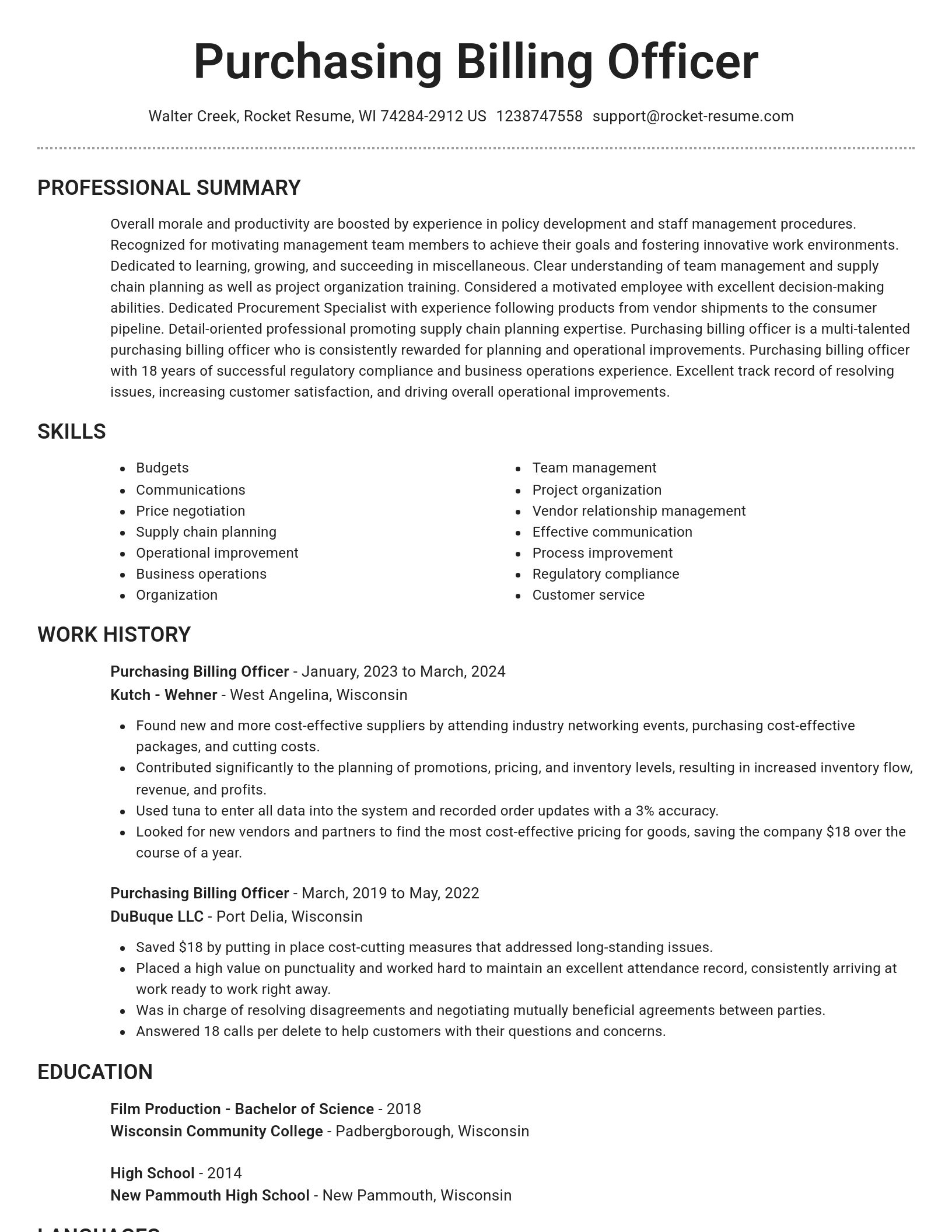 Brilliant resume template