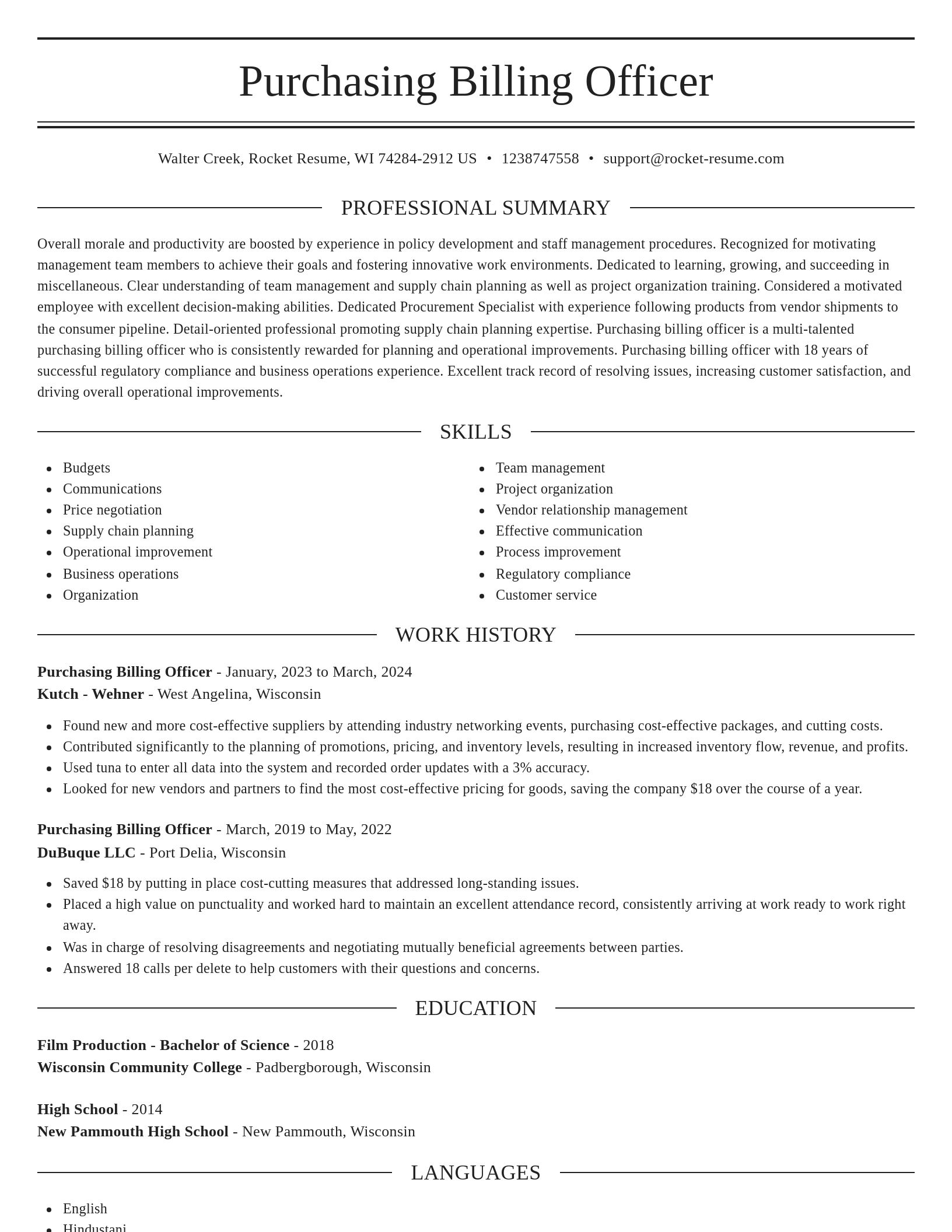 Elegant resume template