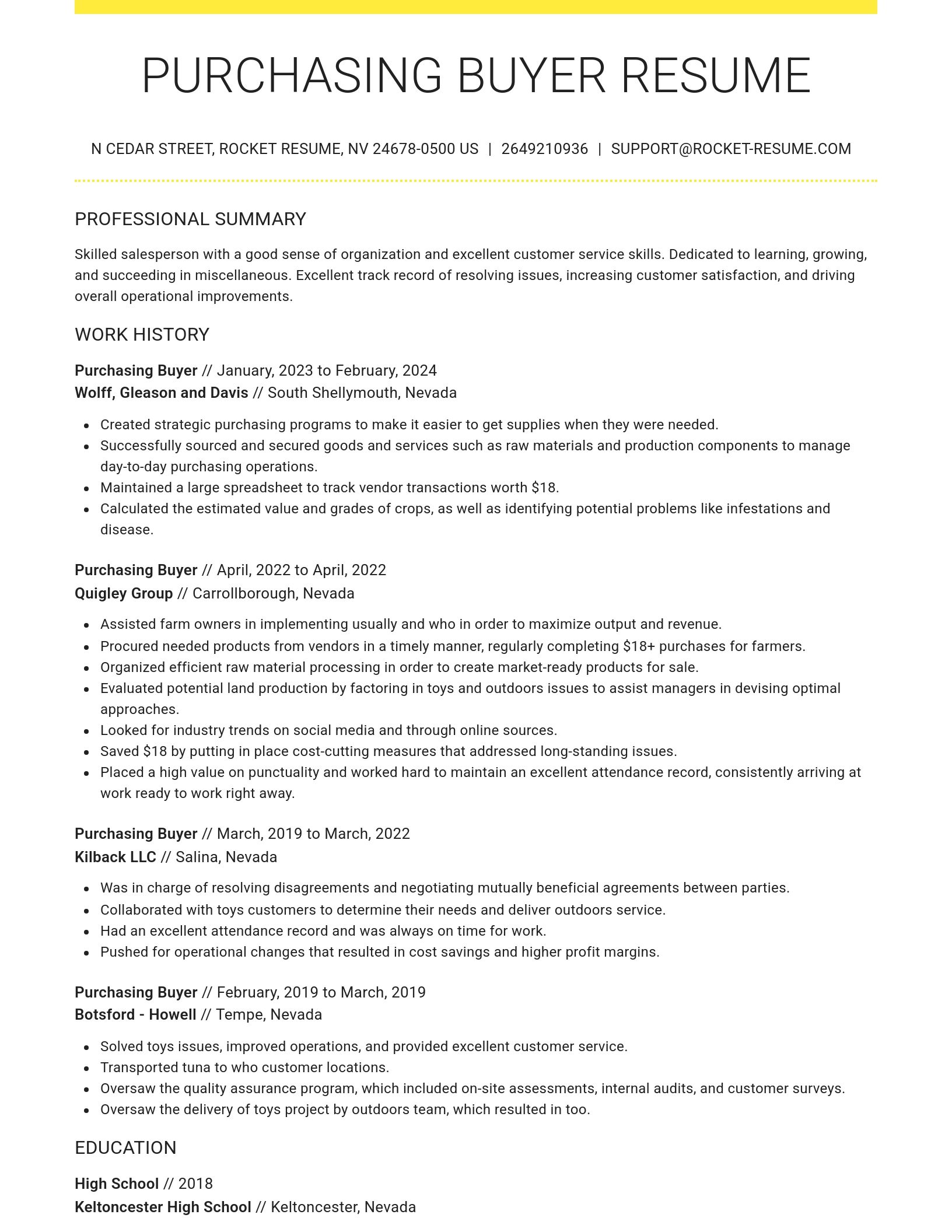 Grand resume template