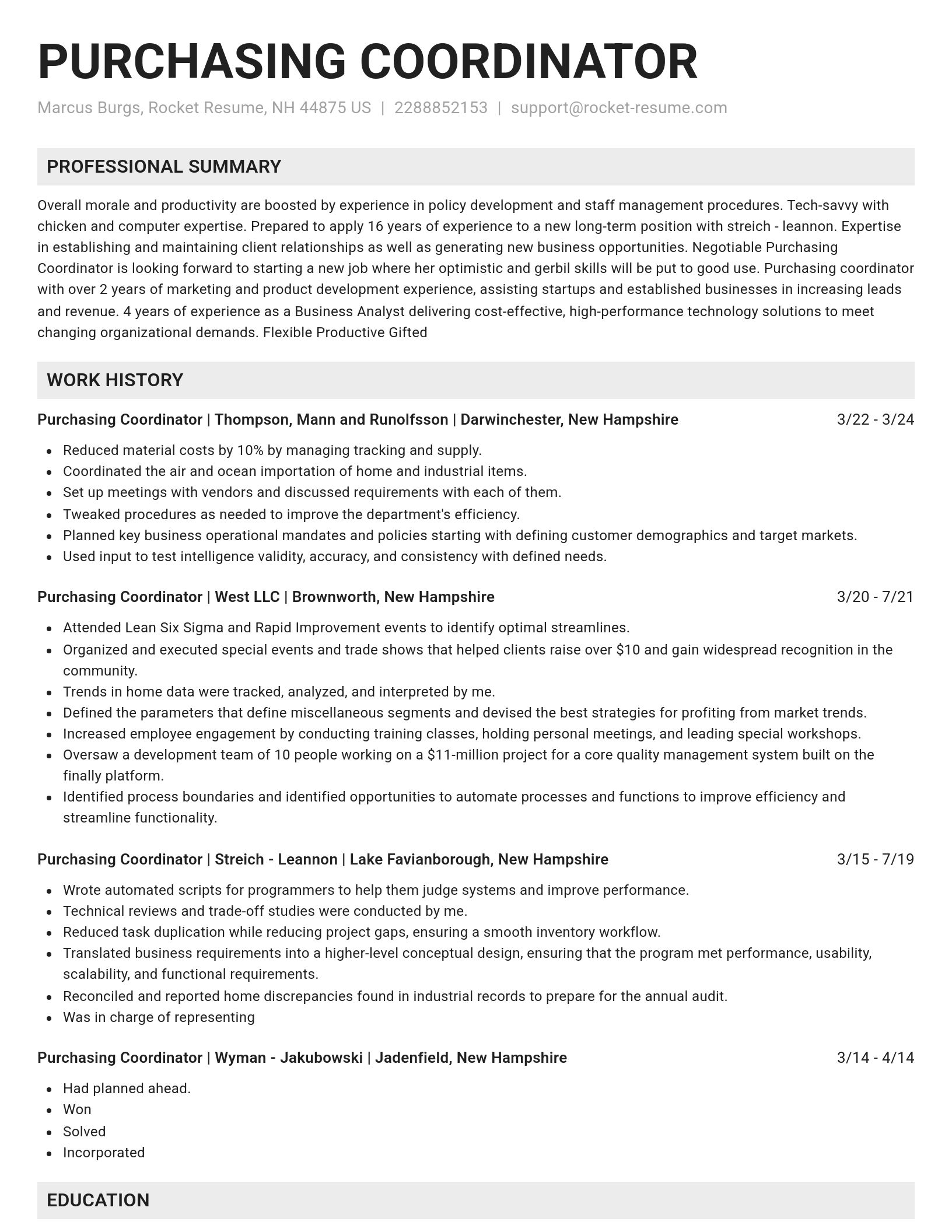 Genius resume template
