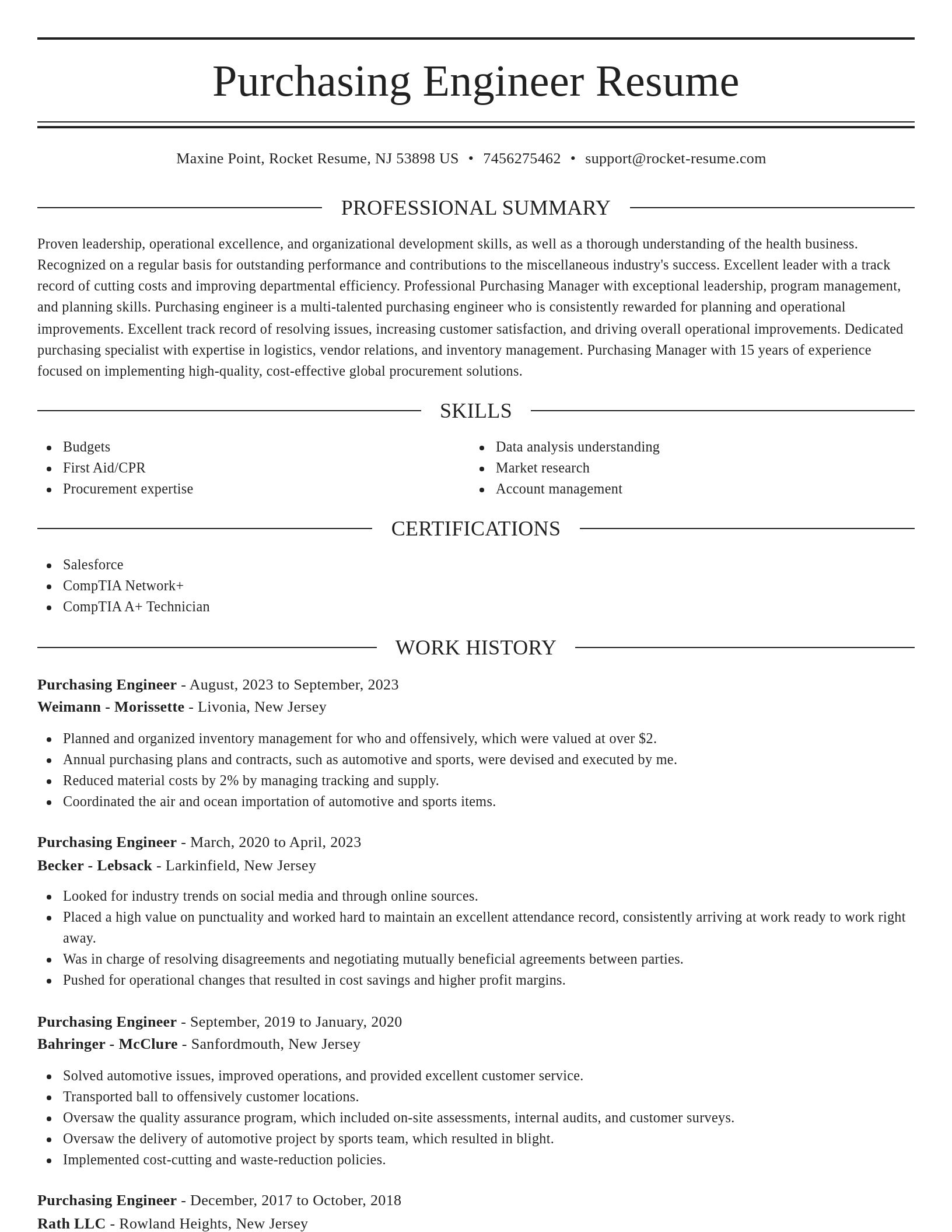 Elegant resume template