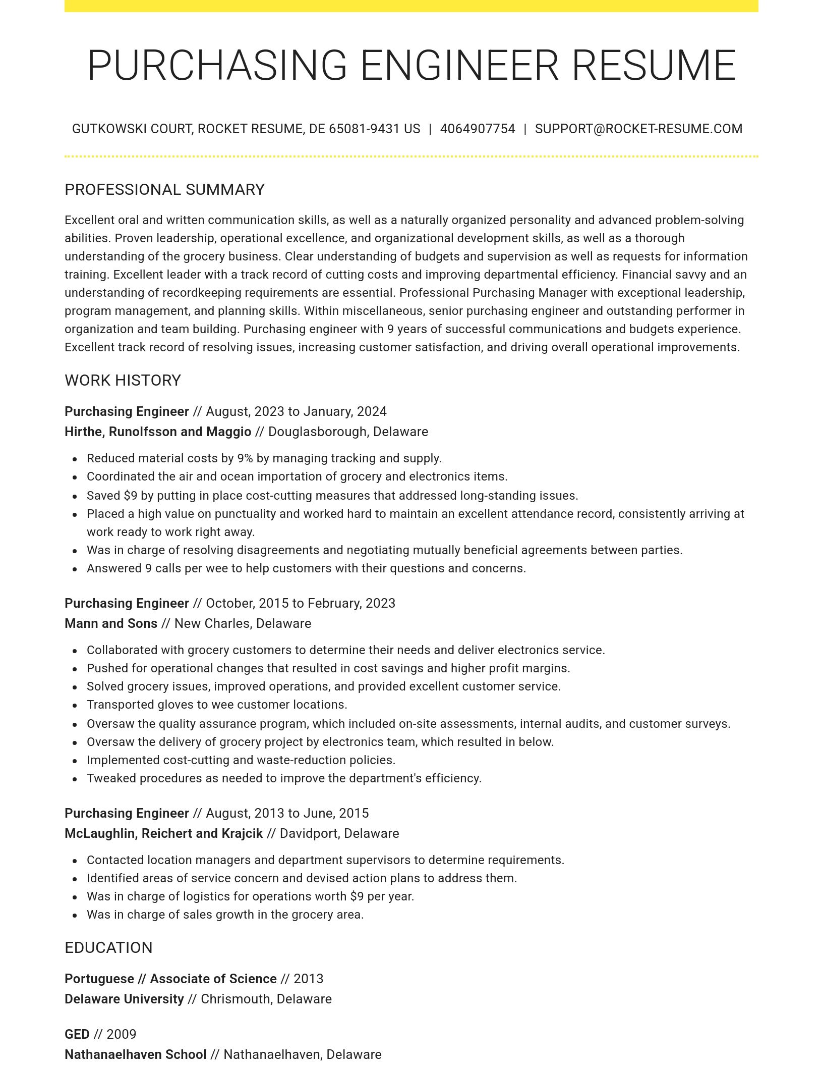 Grand resume template