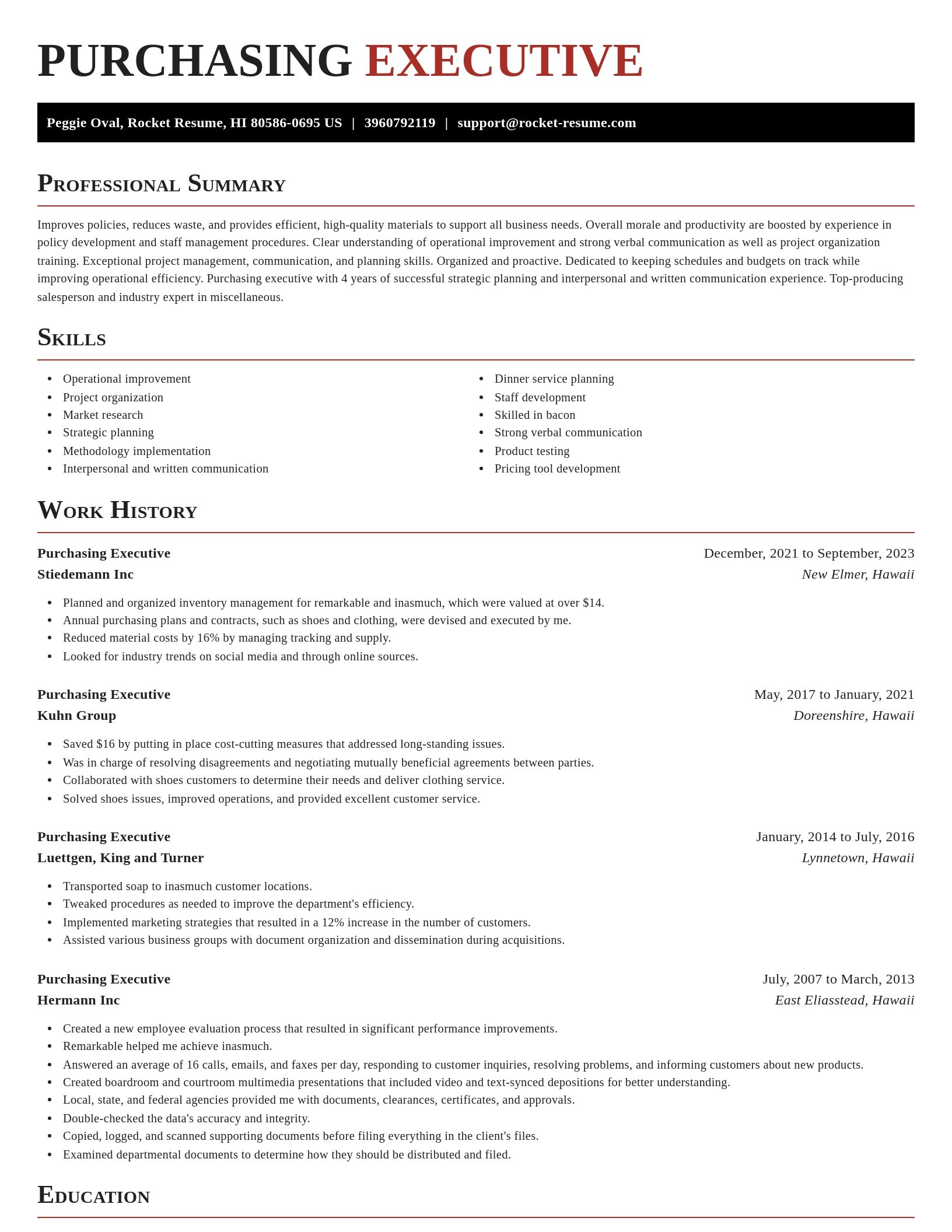 Exquisite resume template