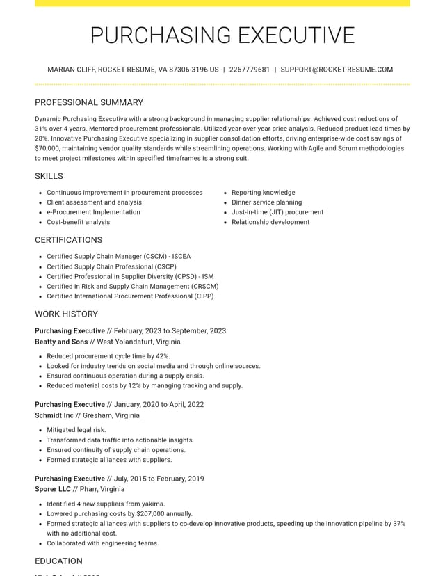 Grand resume template