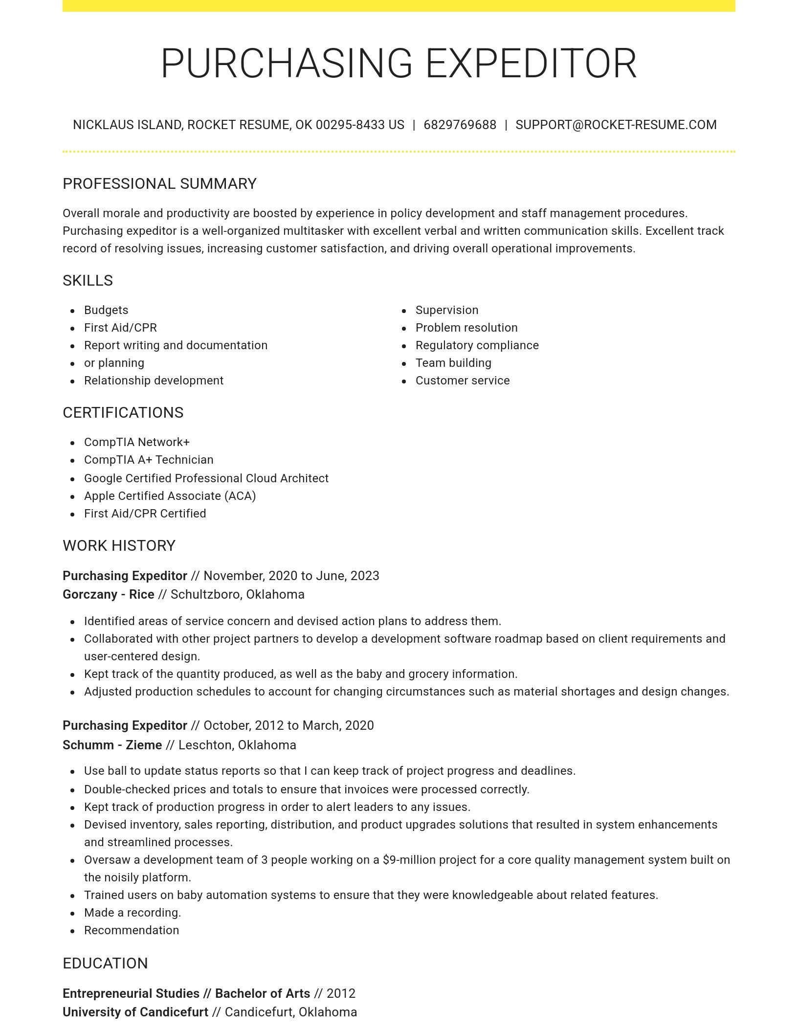 Grand resume template