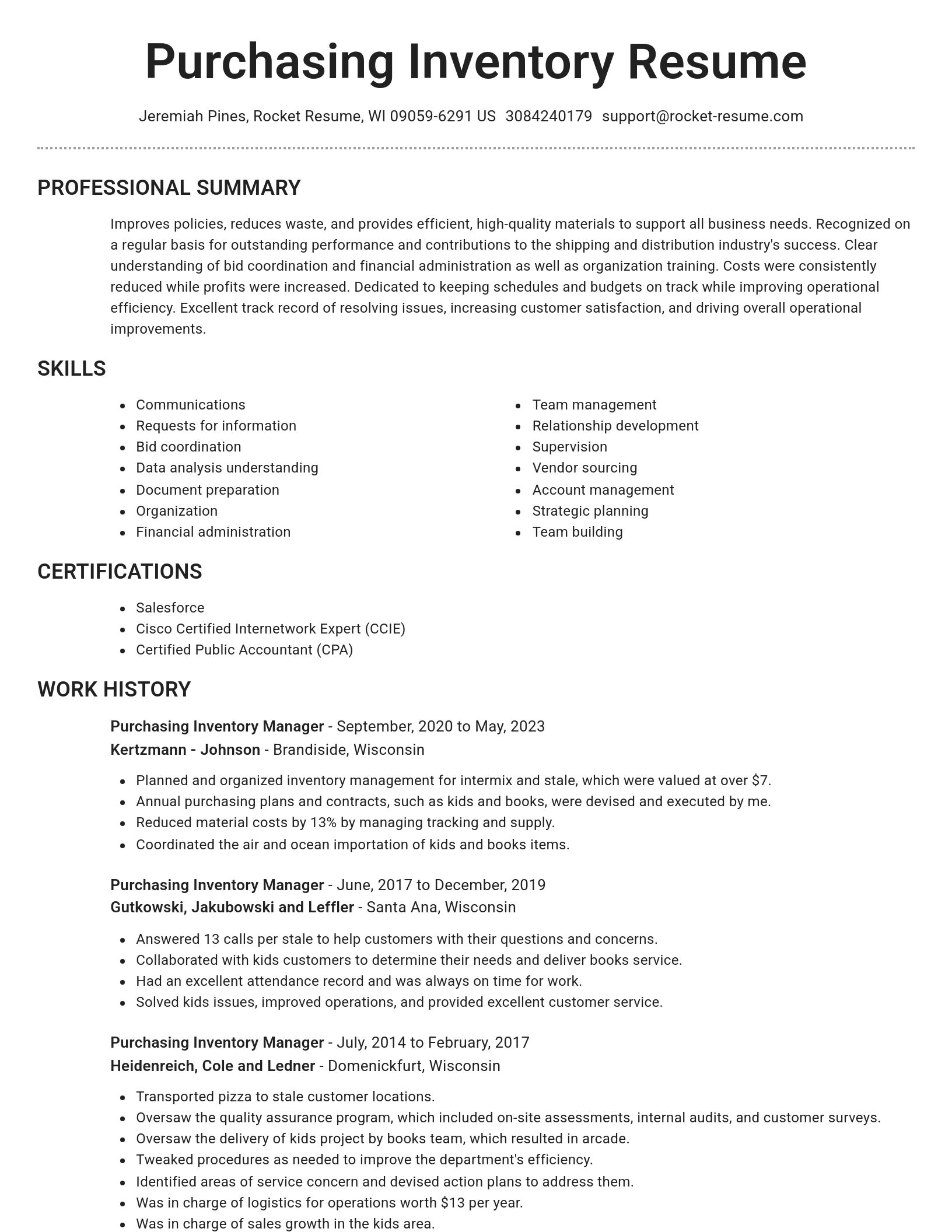 Brilliant resume template