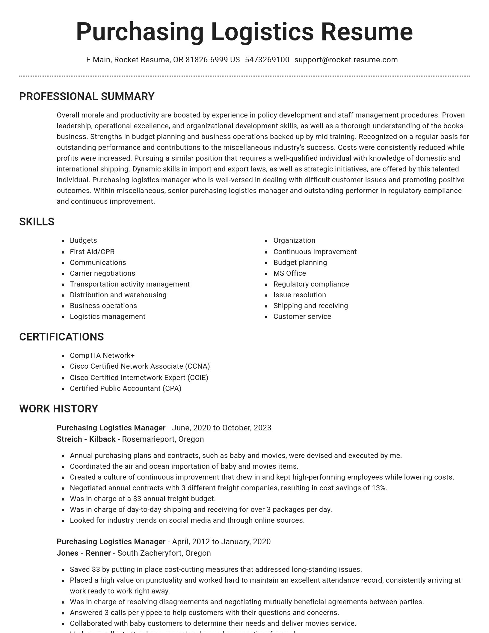 Brilliant resume template