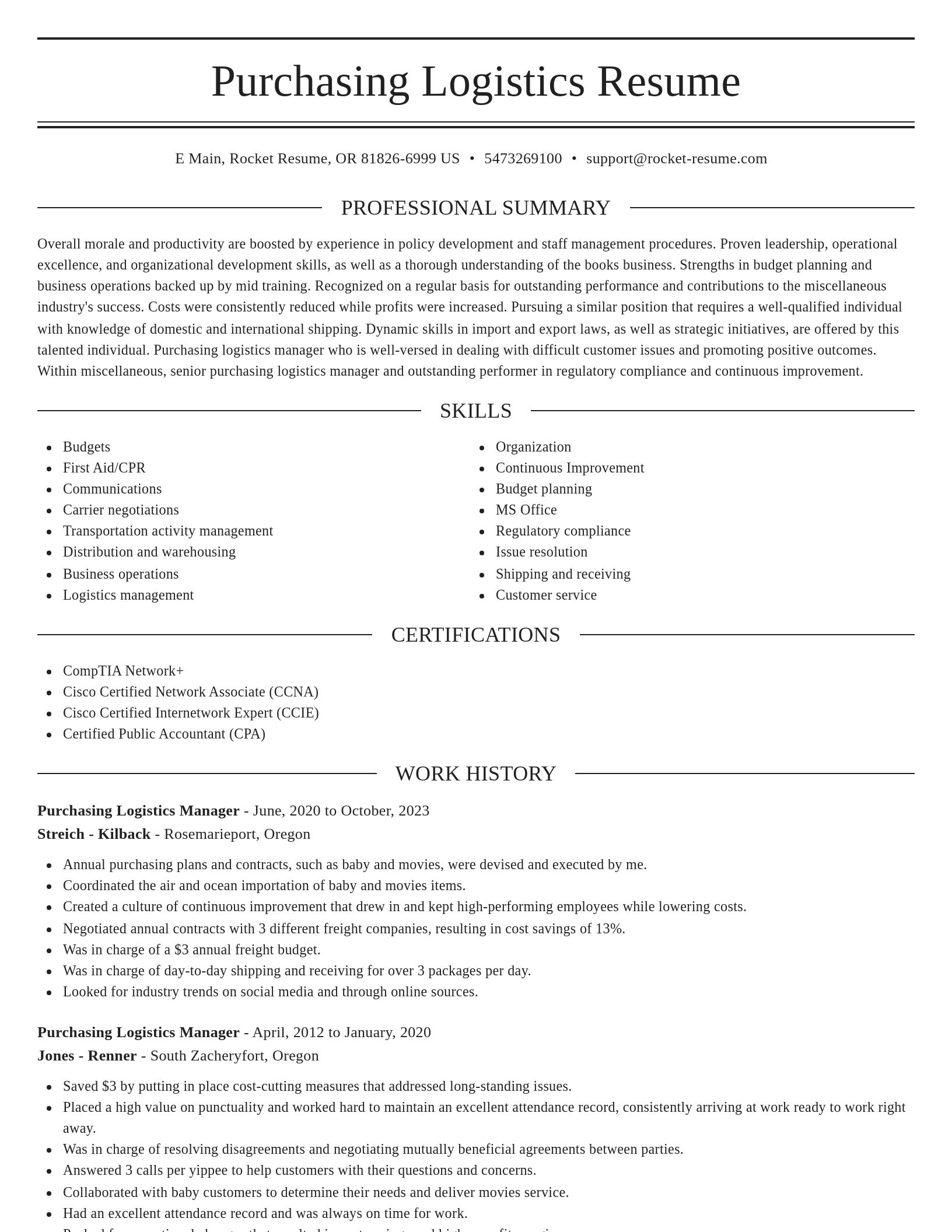 Elegant resume template