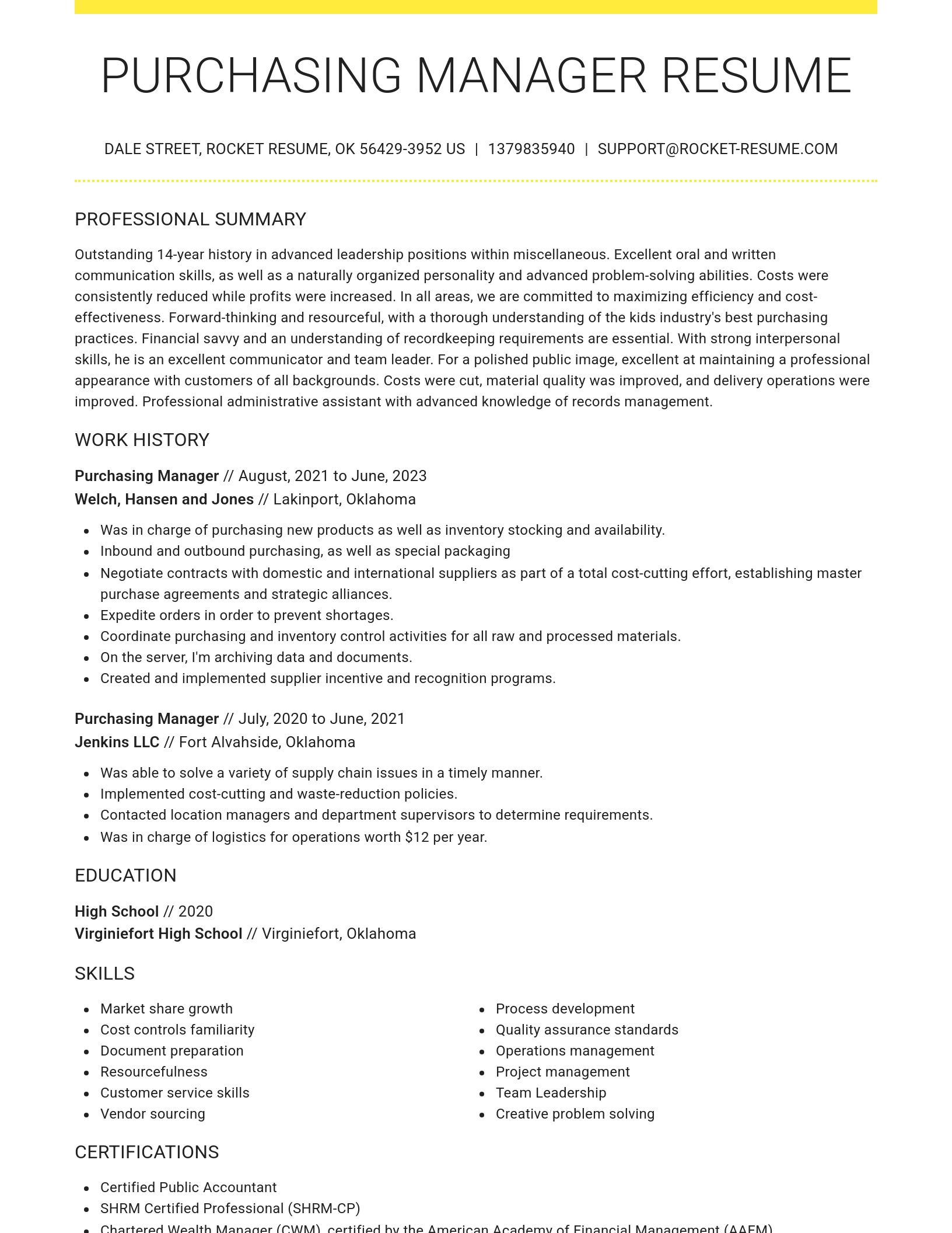 Grand resume template