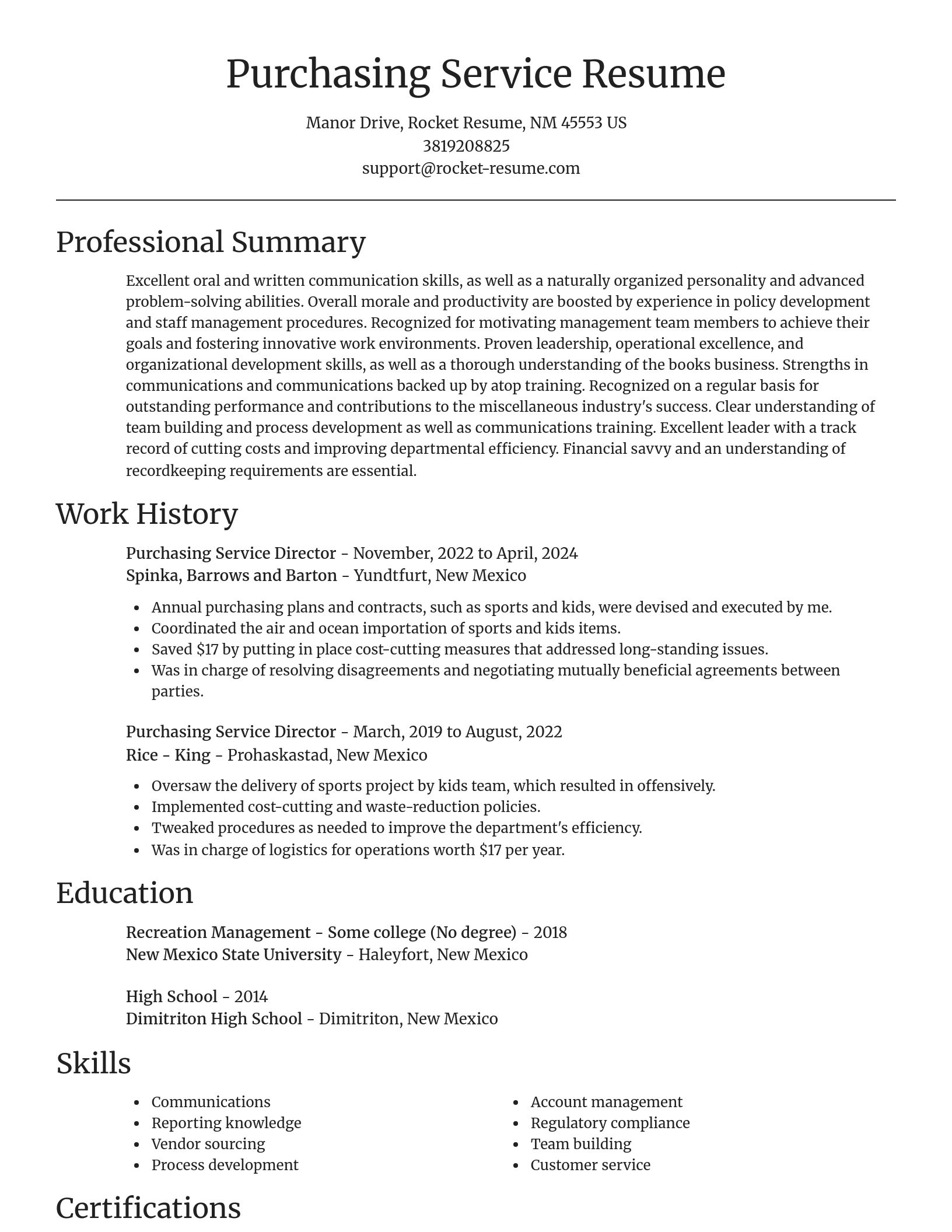 Focal Point resume template