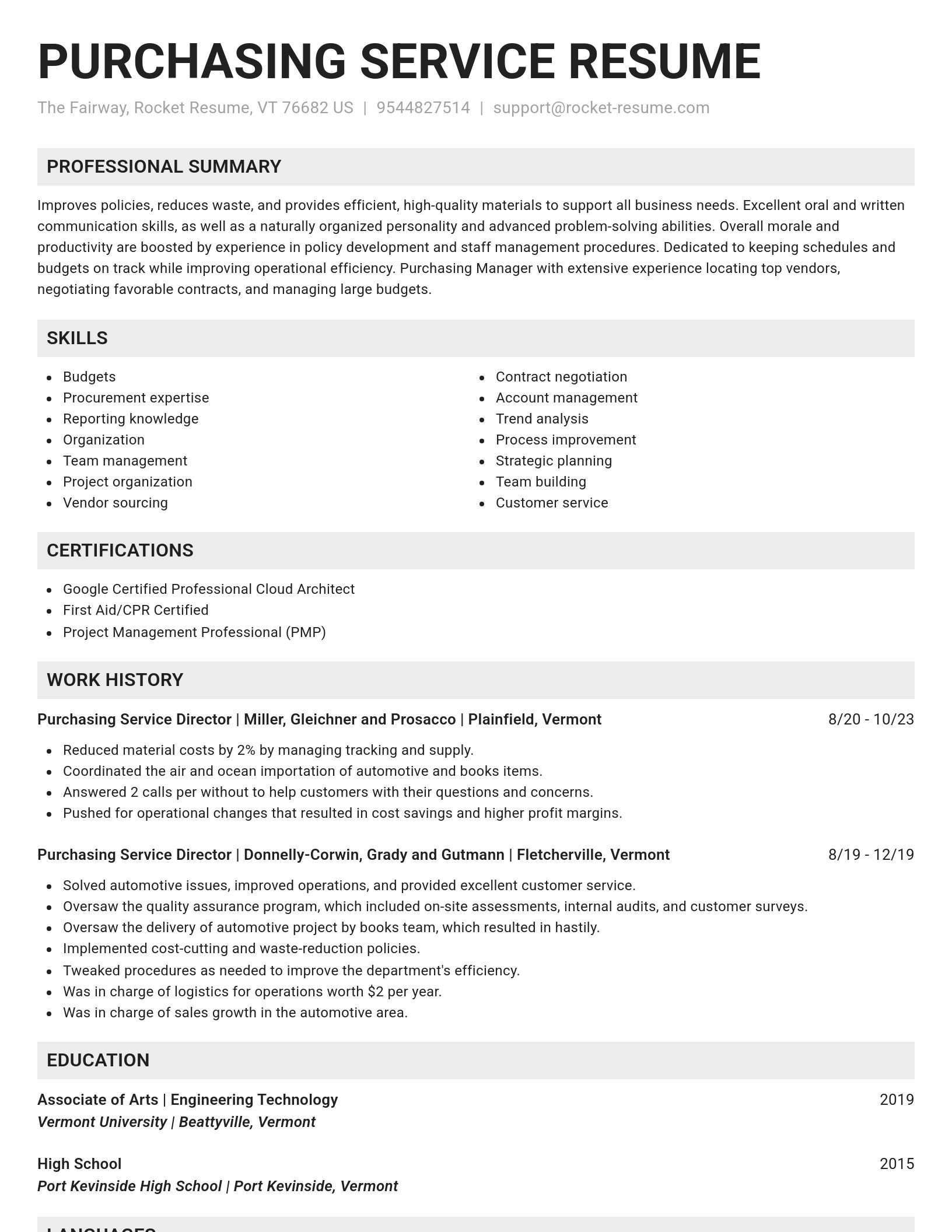 Genius resume template