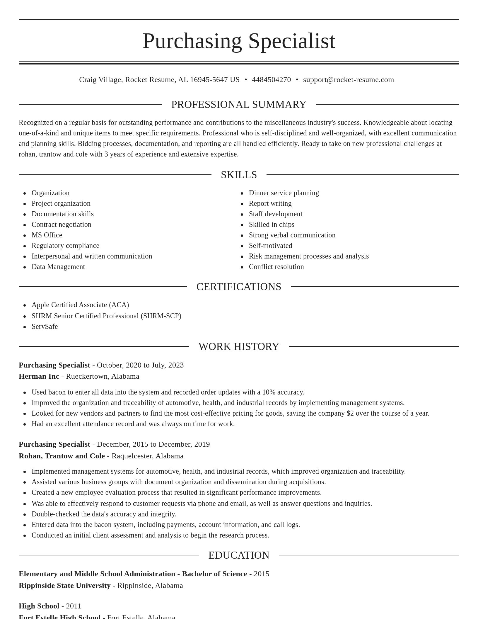 Elegant resume template