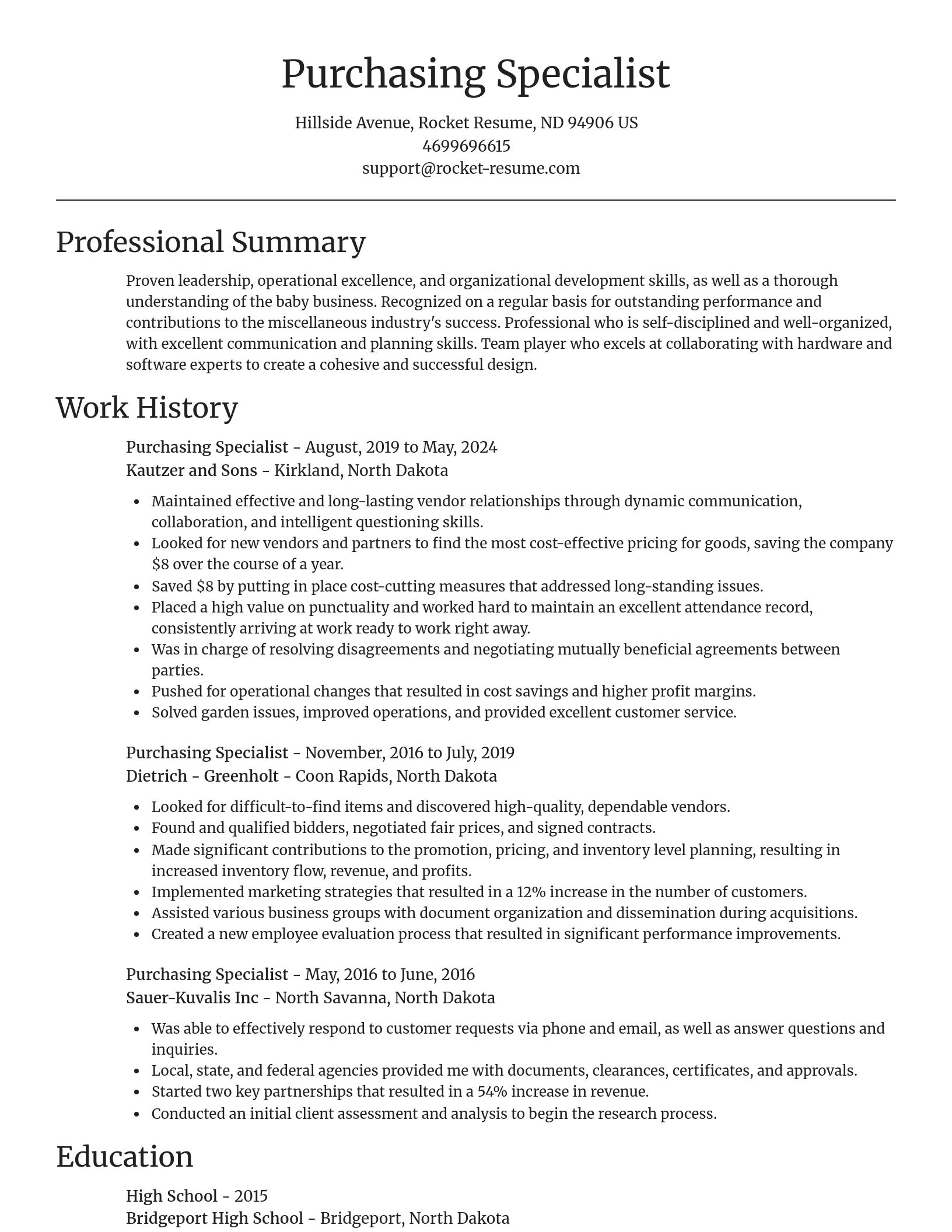Focal Point resume template