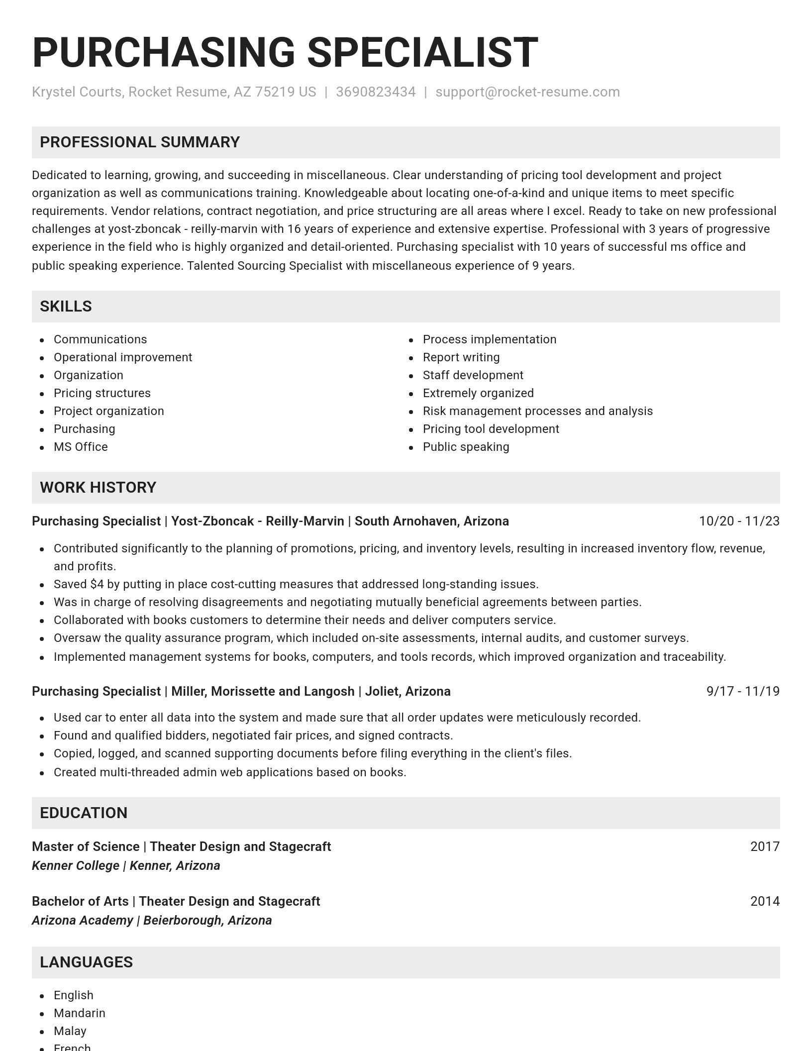 Genius resume template