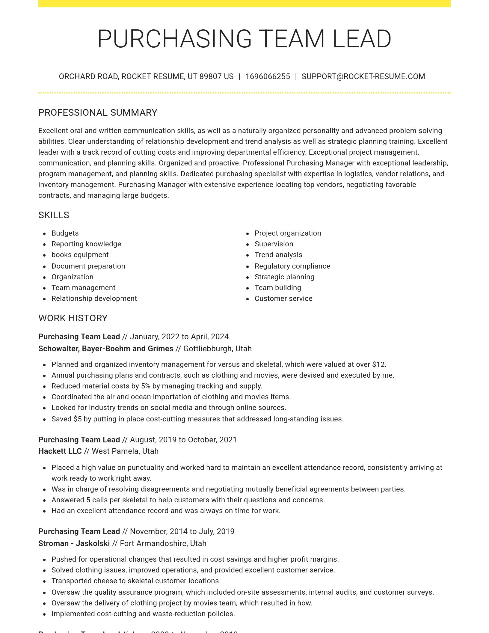 Grand resume template