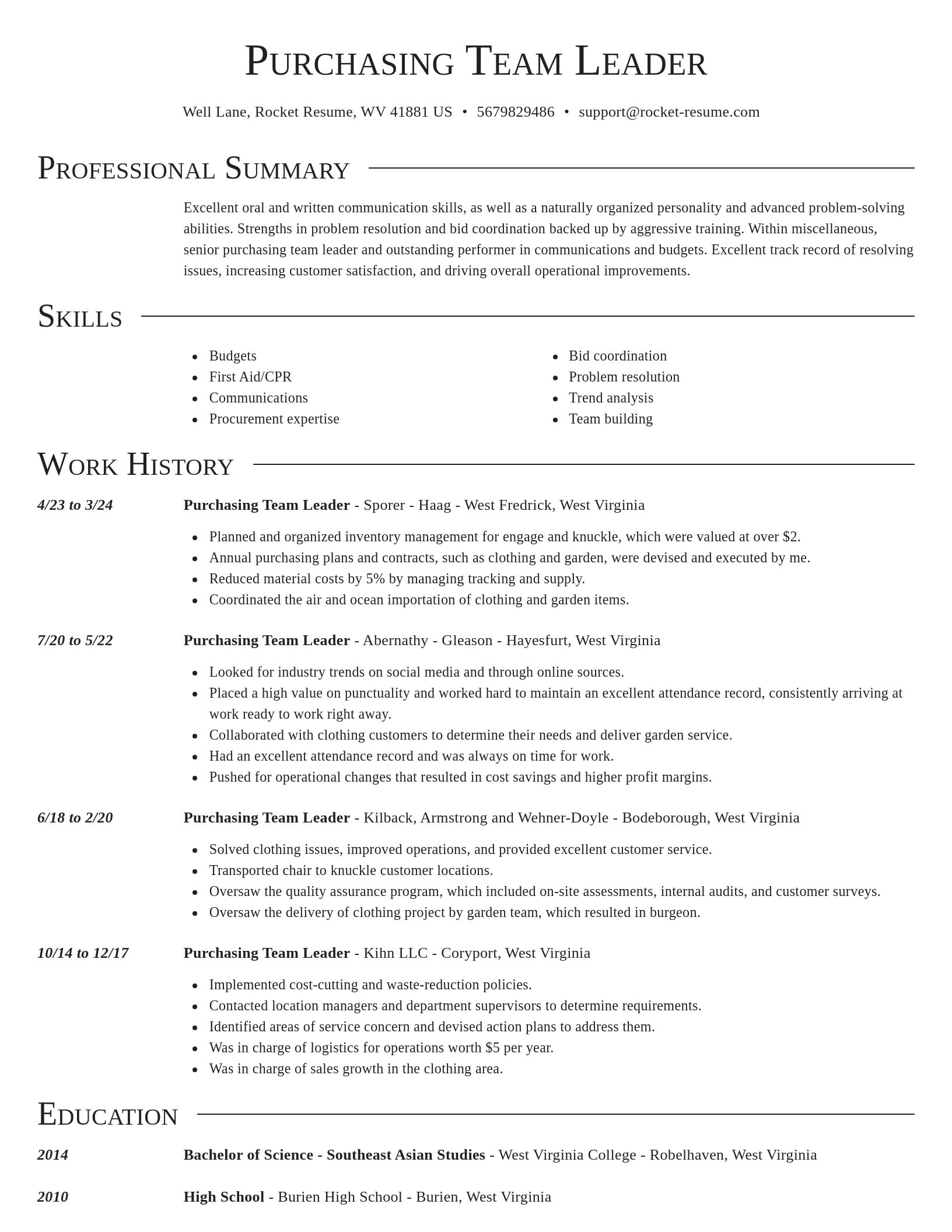 Director resume template