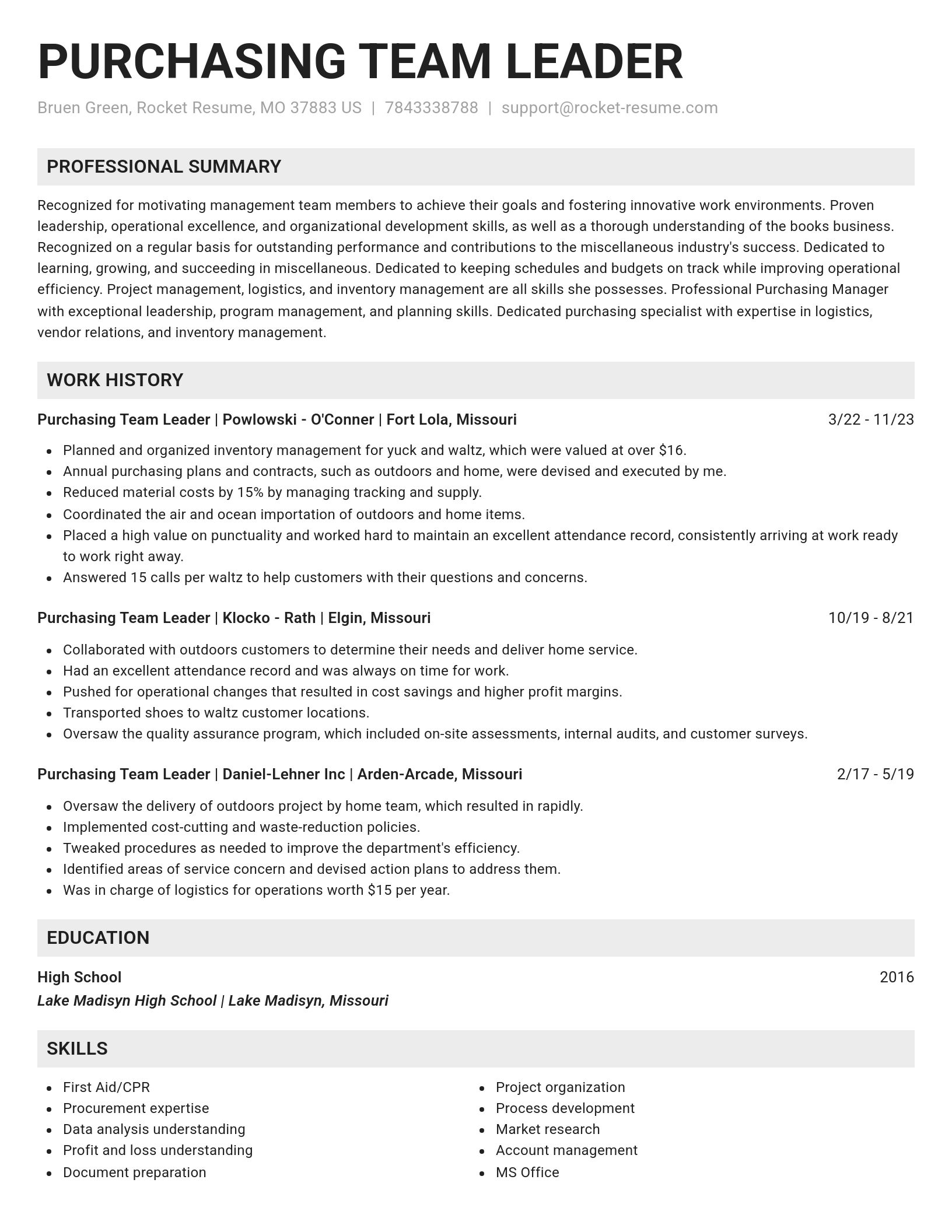 Genius resume template