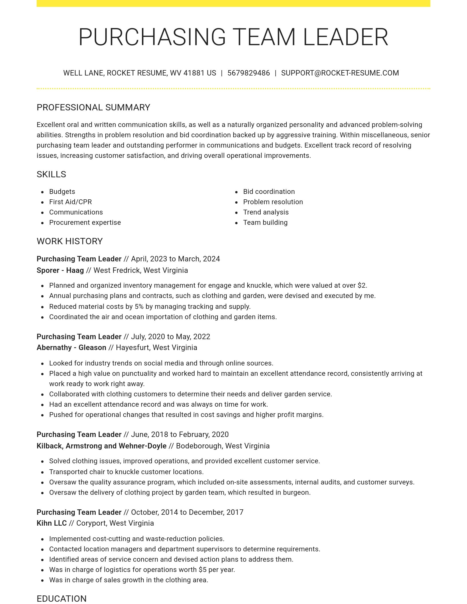 Grand resume template