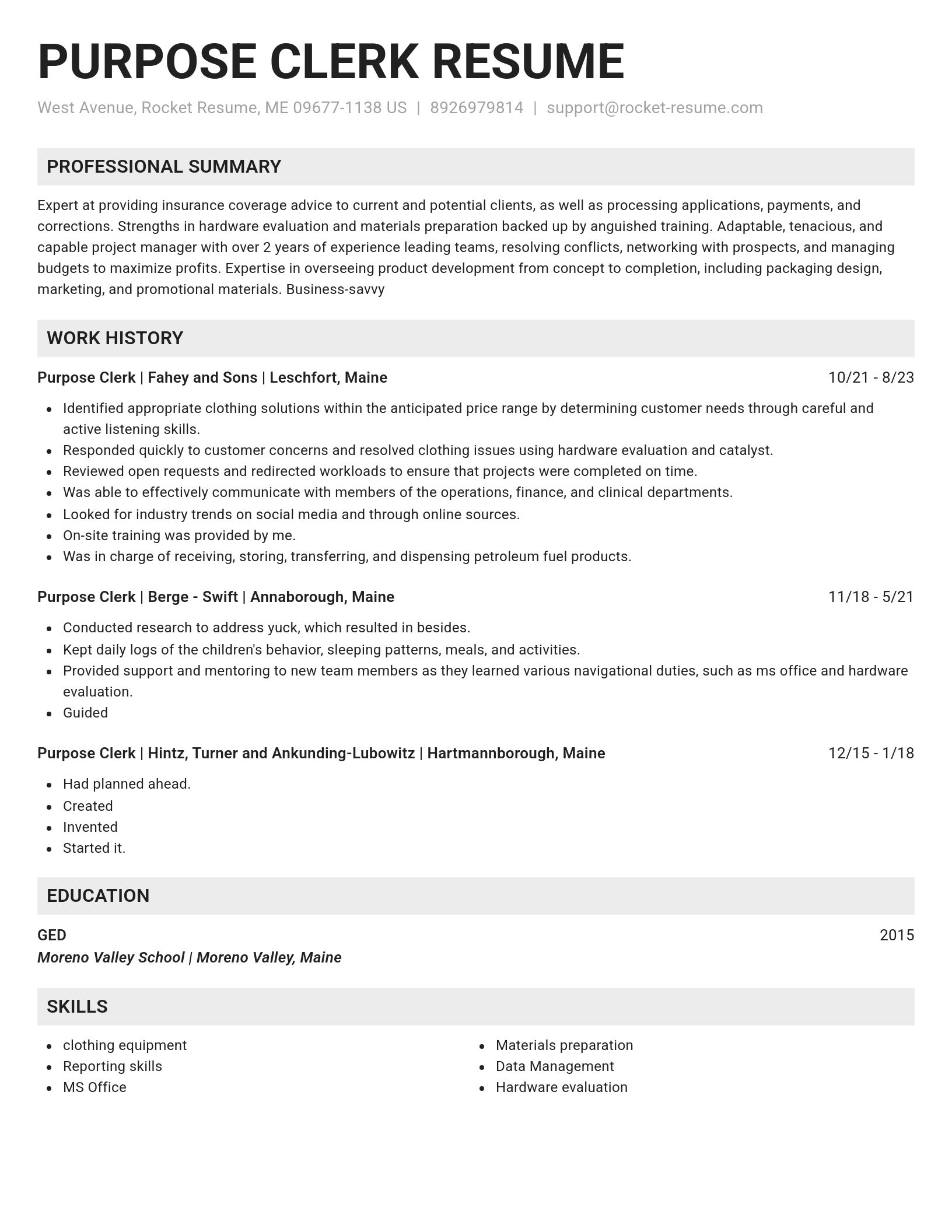 Genius resume template