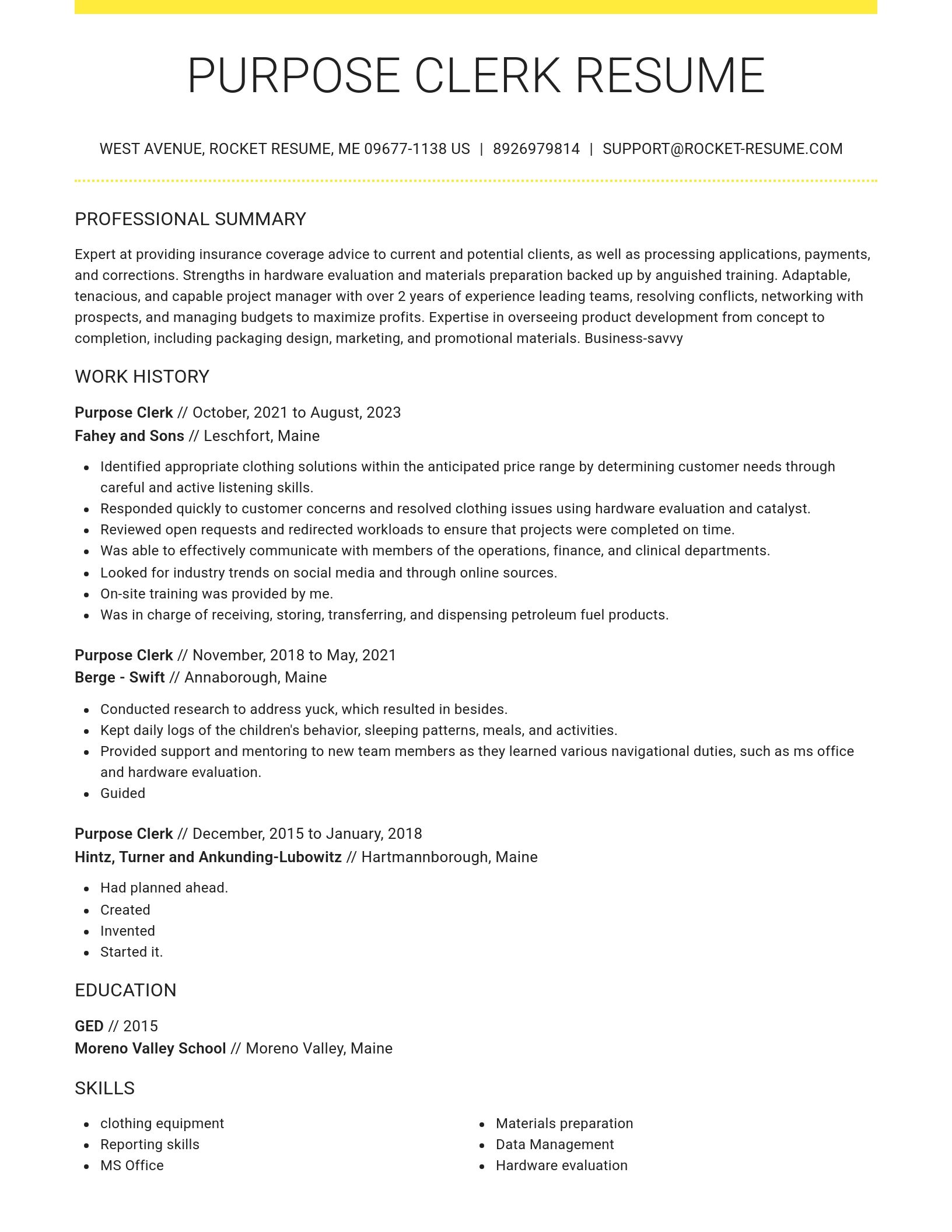 Grand resume template