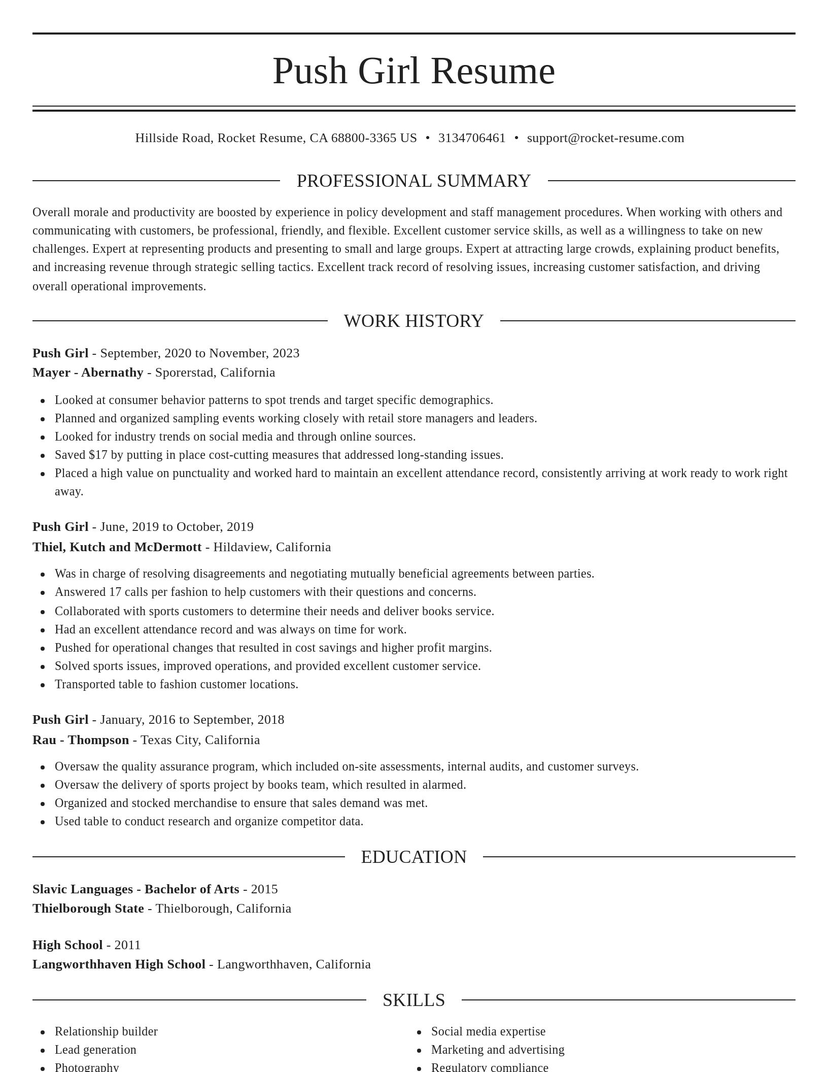 Elegant resume template